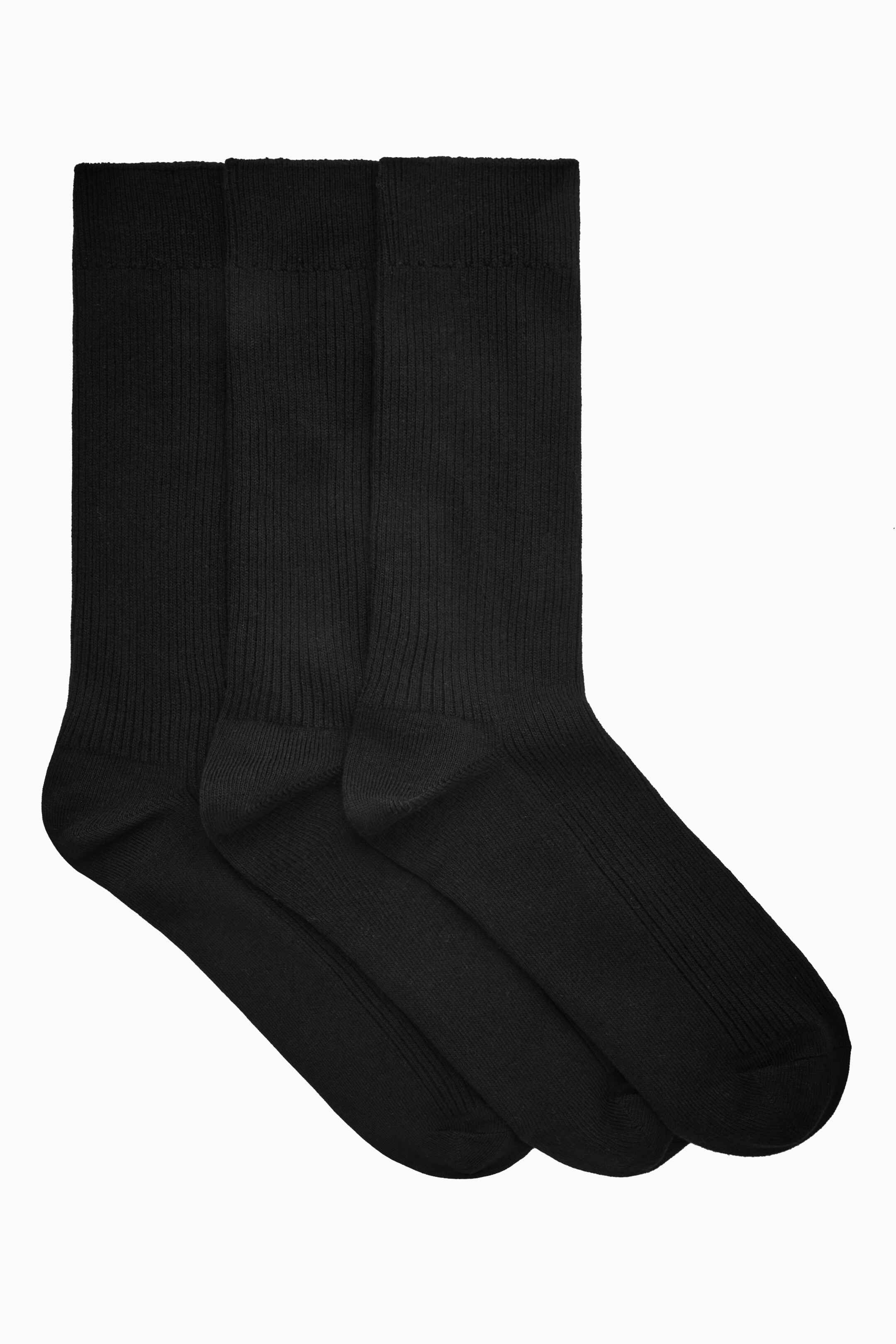 Front image of cos 3-PACK RIBBED SOCKS in BLACK