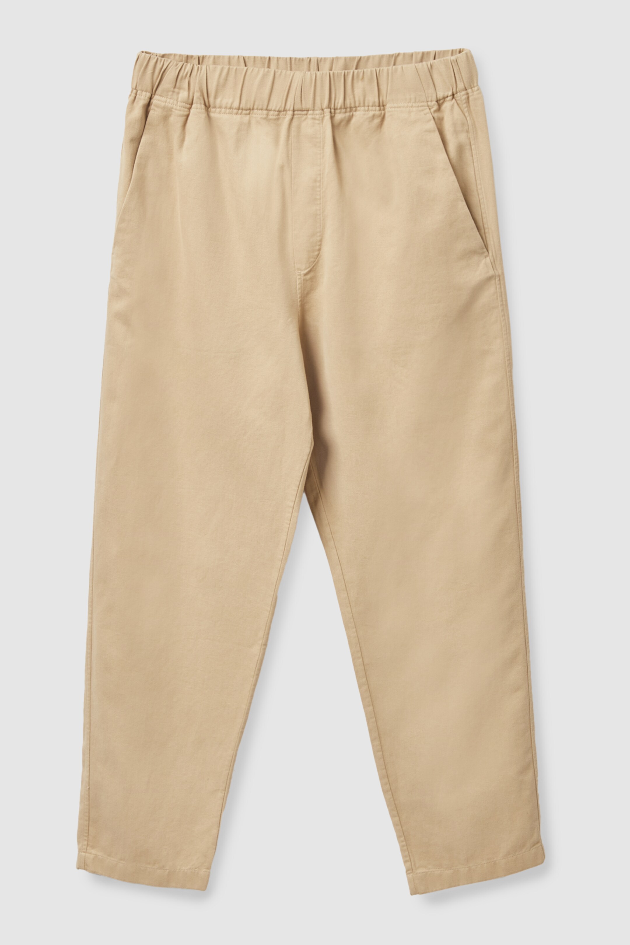 RELAXED-FIT TWILL TAPERED PANTS