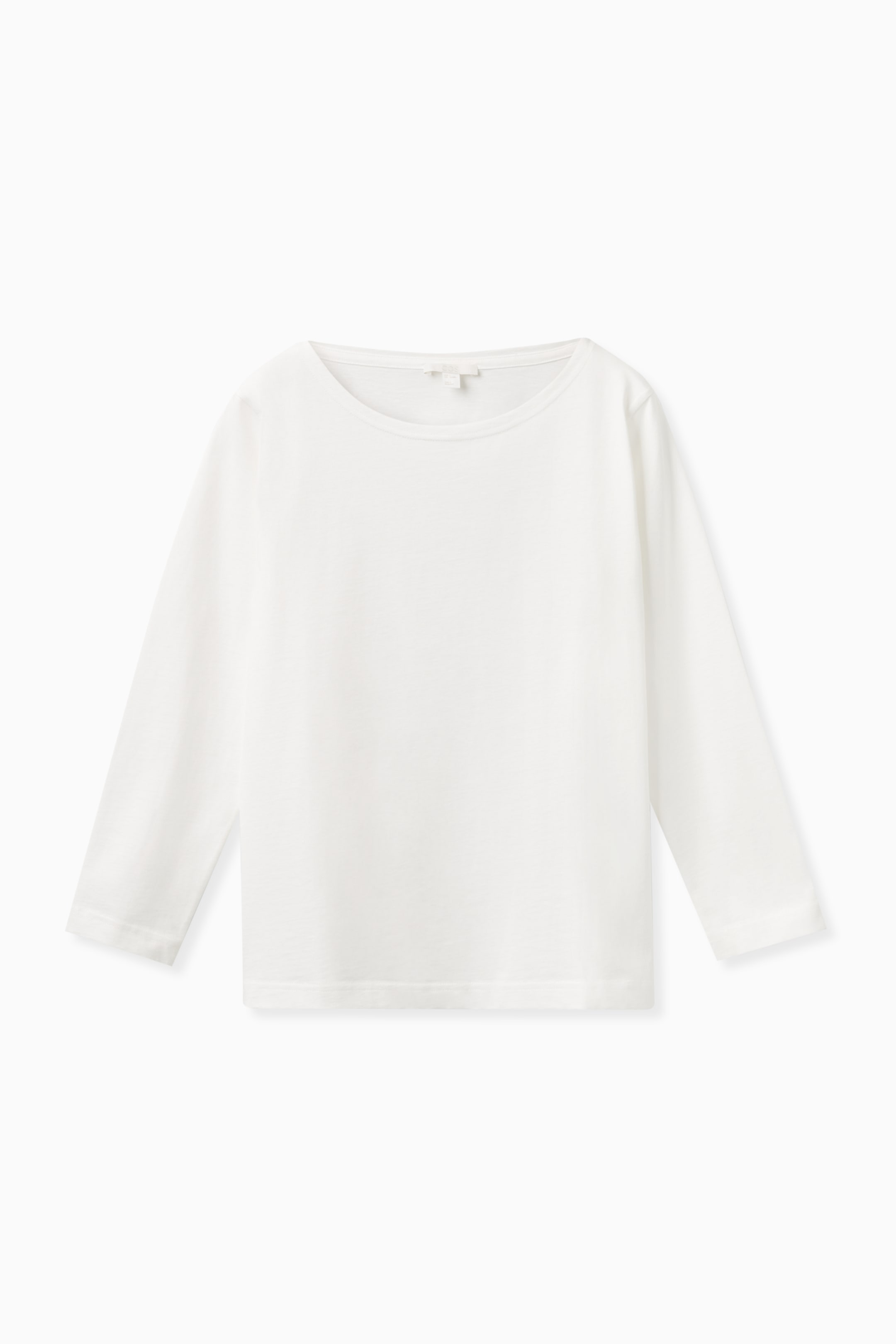 Front image of cos BOAT NECK TOP in WHITE