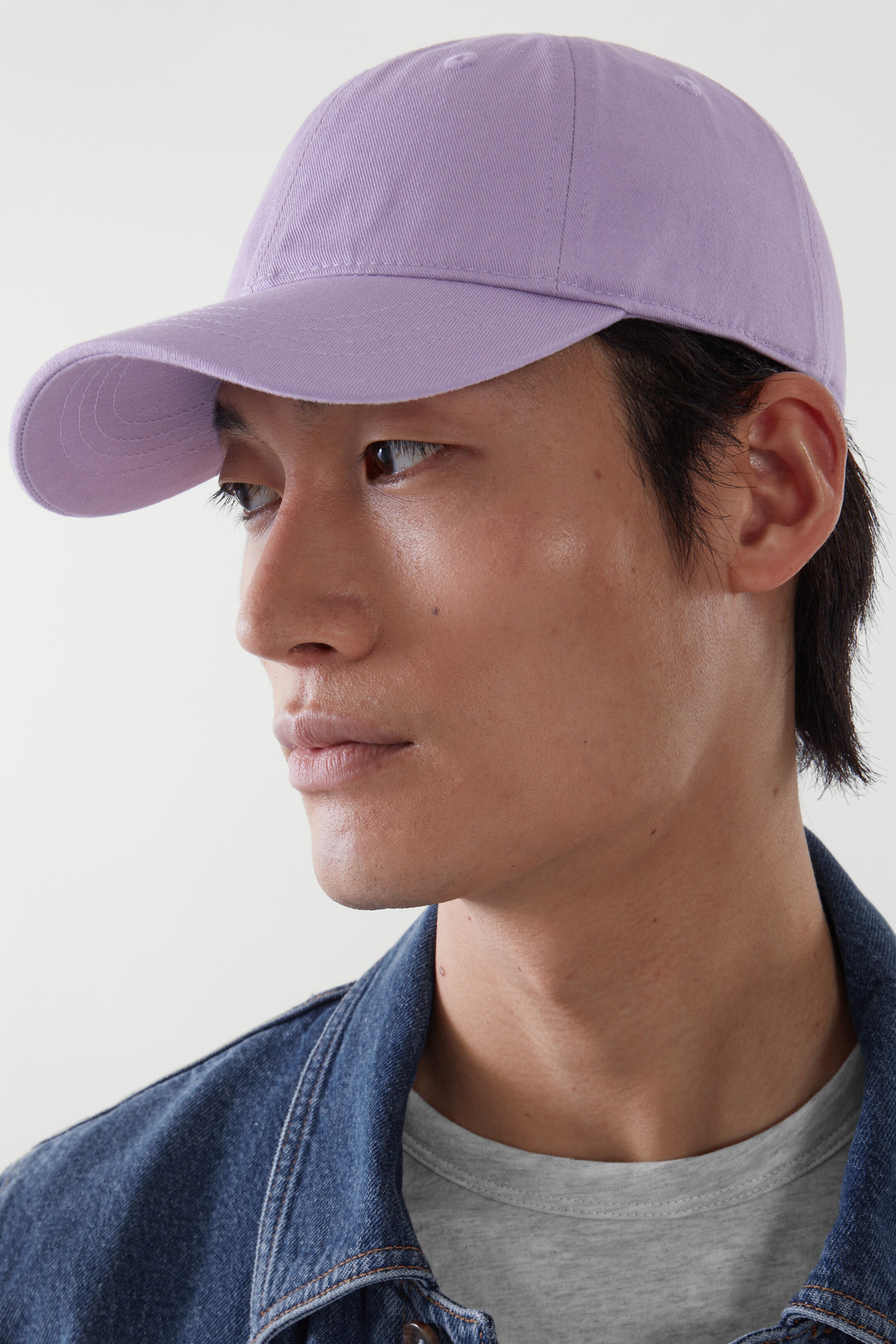 Front image of cos TWILL BASEBALL CAP in LILAC