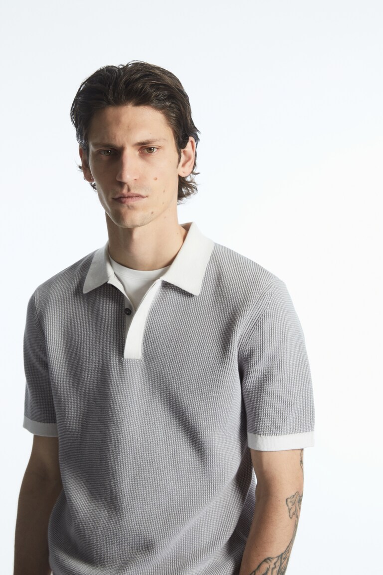 REGULAR-FIT KNITTED POLO SHIRT