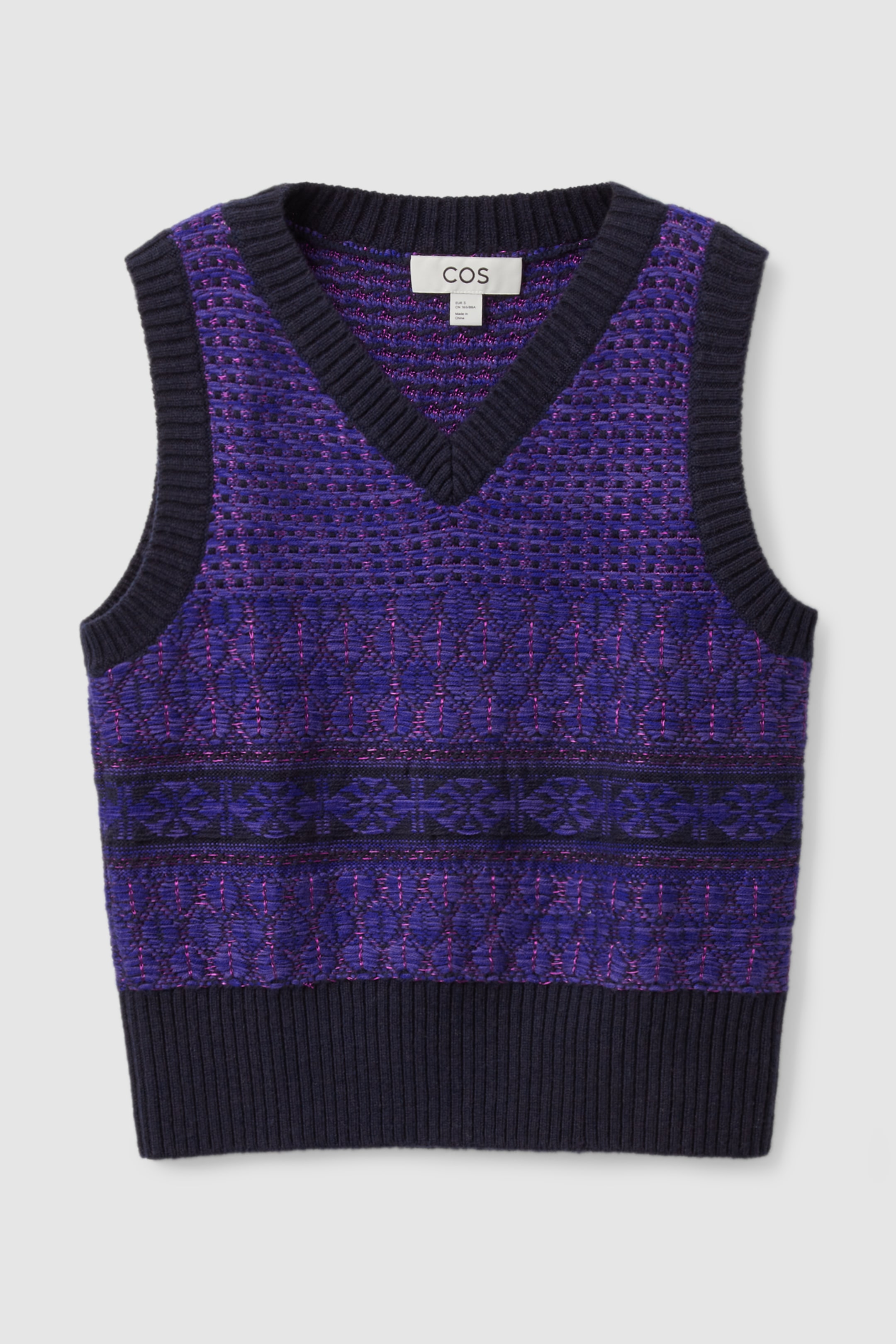 cos knitted vest