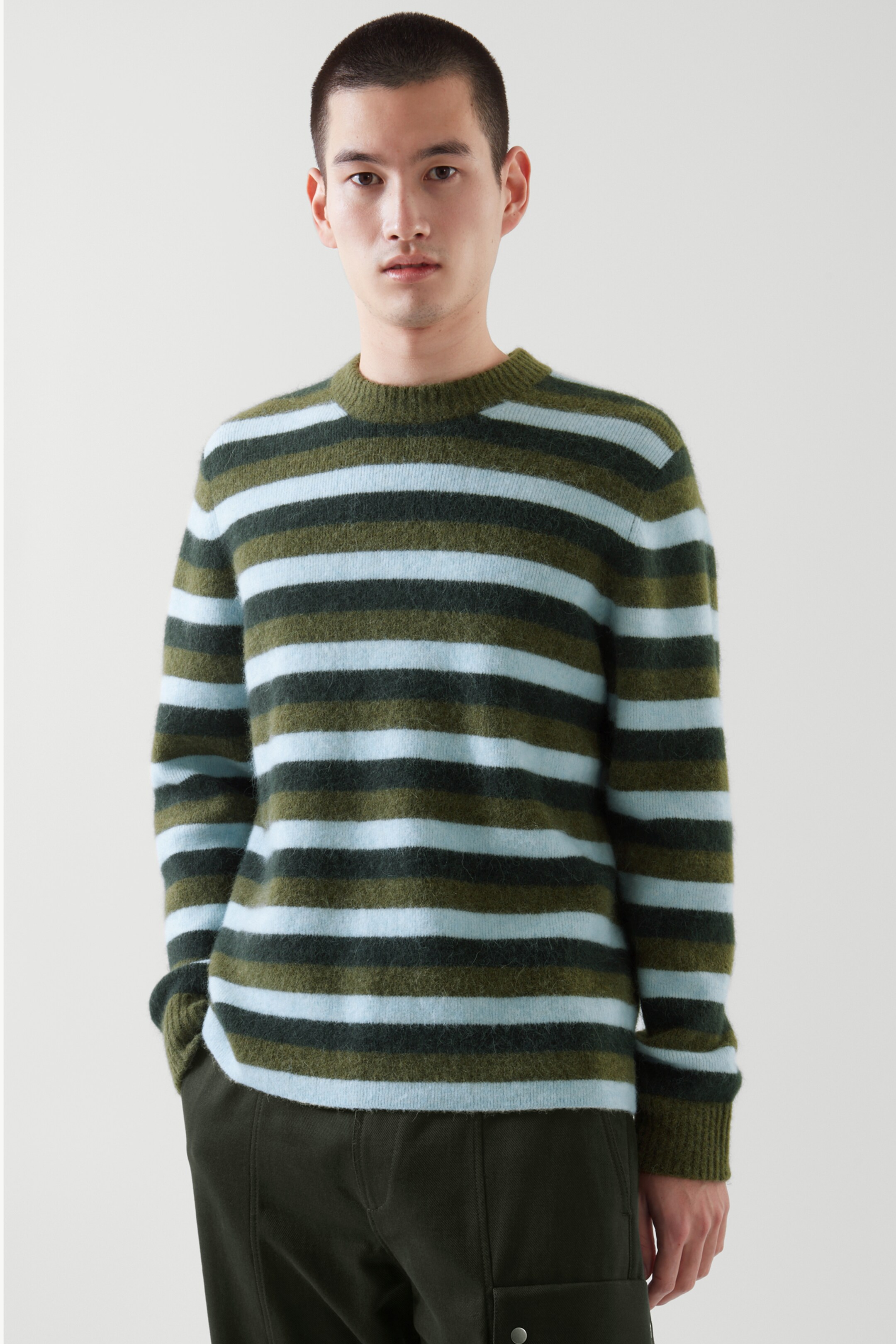 Top image of cos REGULAR-FIT STRIPED JUMPER in MULTICOLOURED