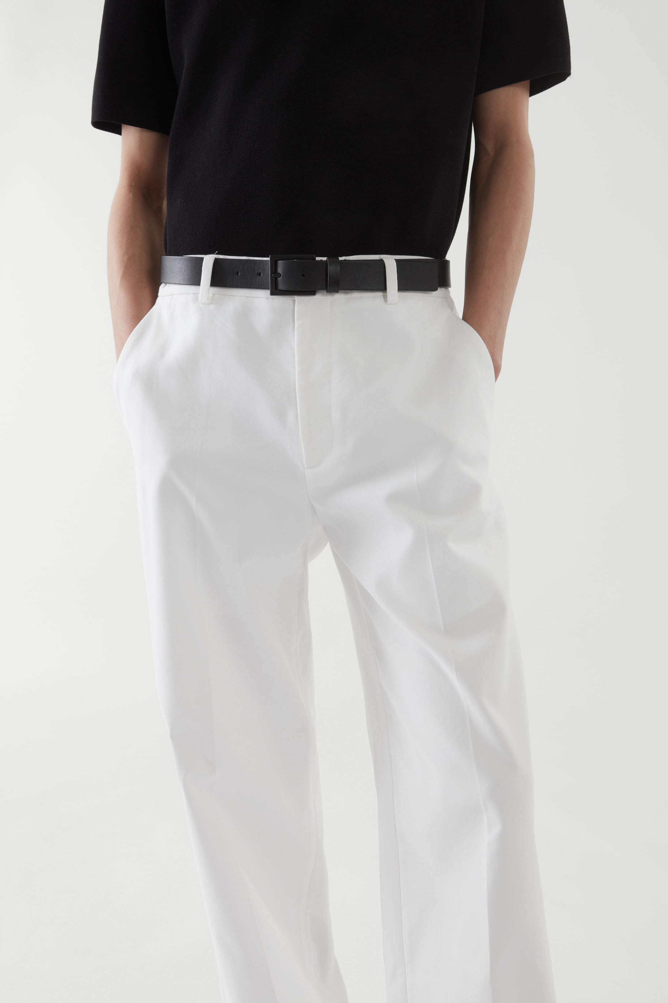 Relaxed-fit wide-leg pants - White 