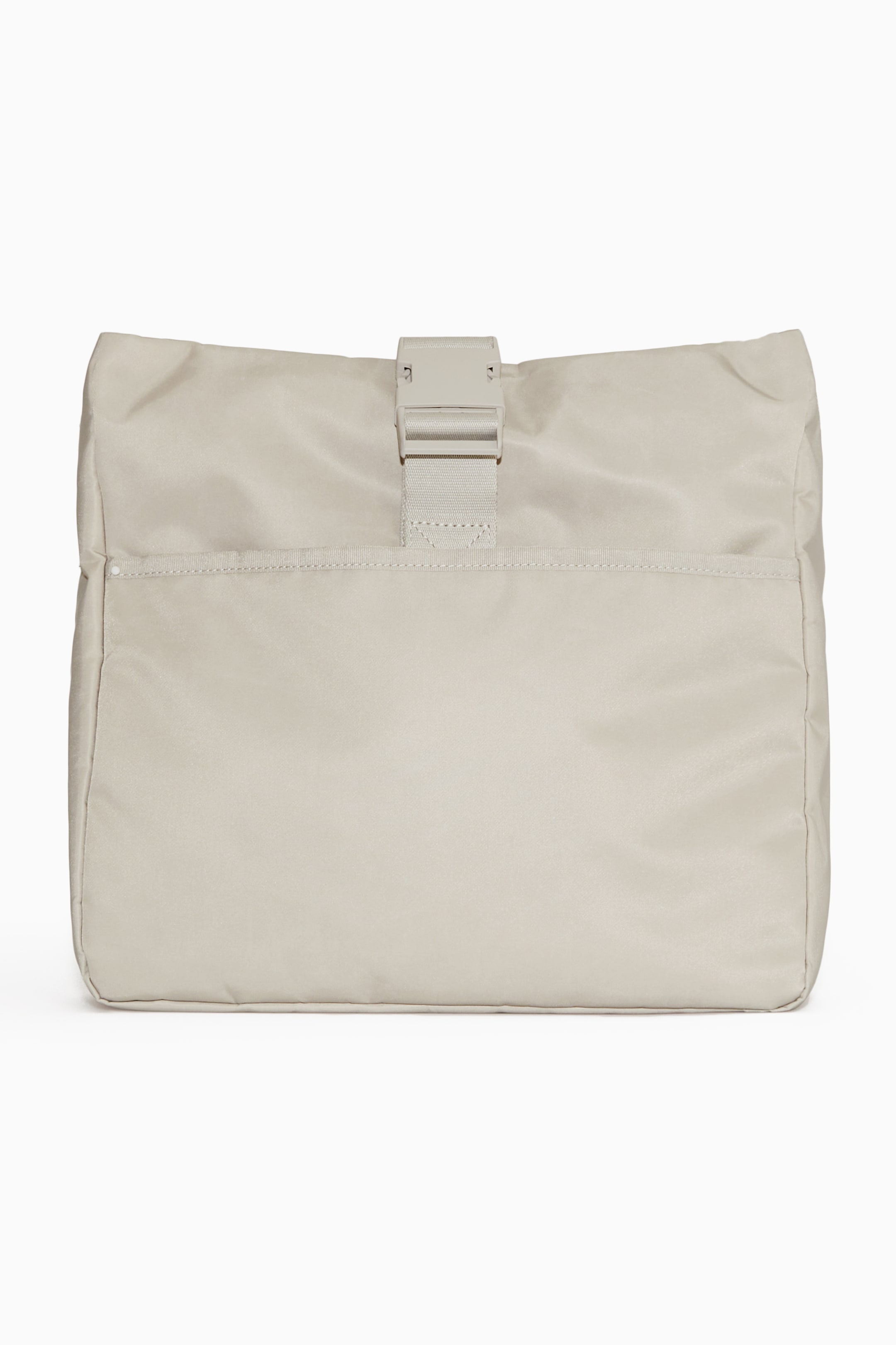 Front image of cos NYLON SMALL MESSENGER BAG in LIGHT GREY