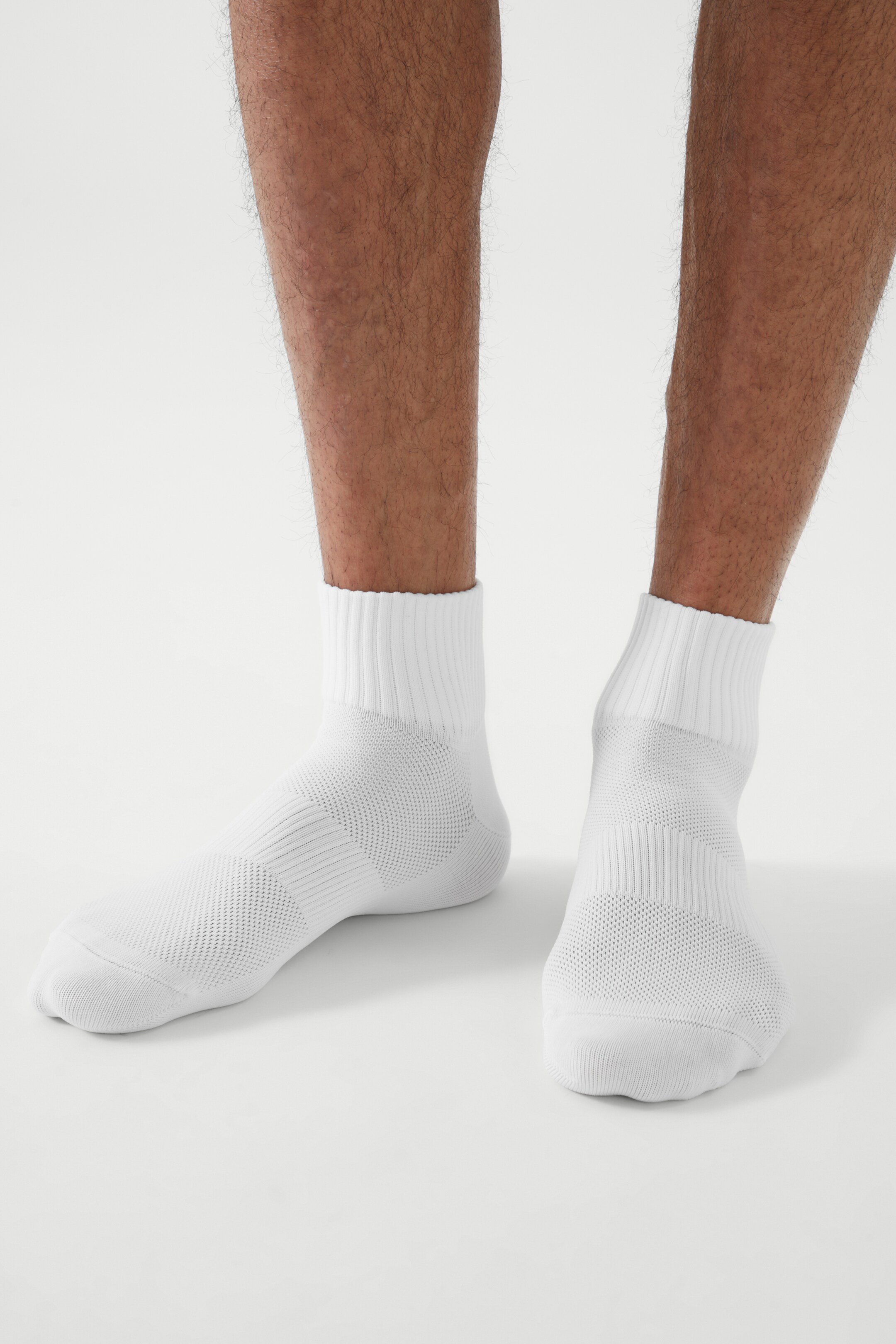 Front image of cos TWO-PACK ANKLE SOCKS in white