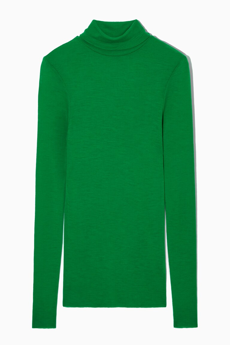 MERINO WOOL TURTLENECK TOP 