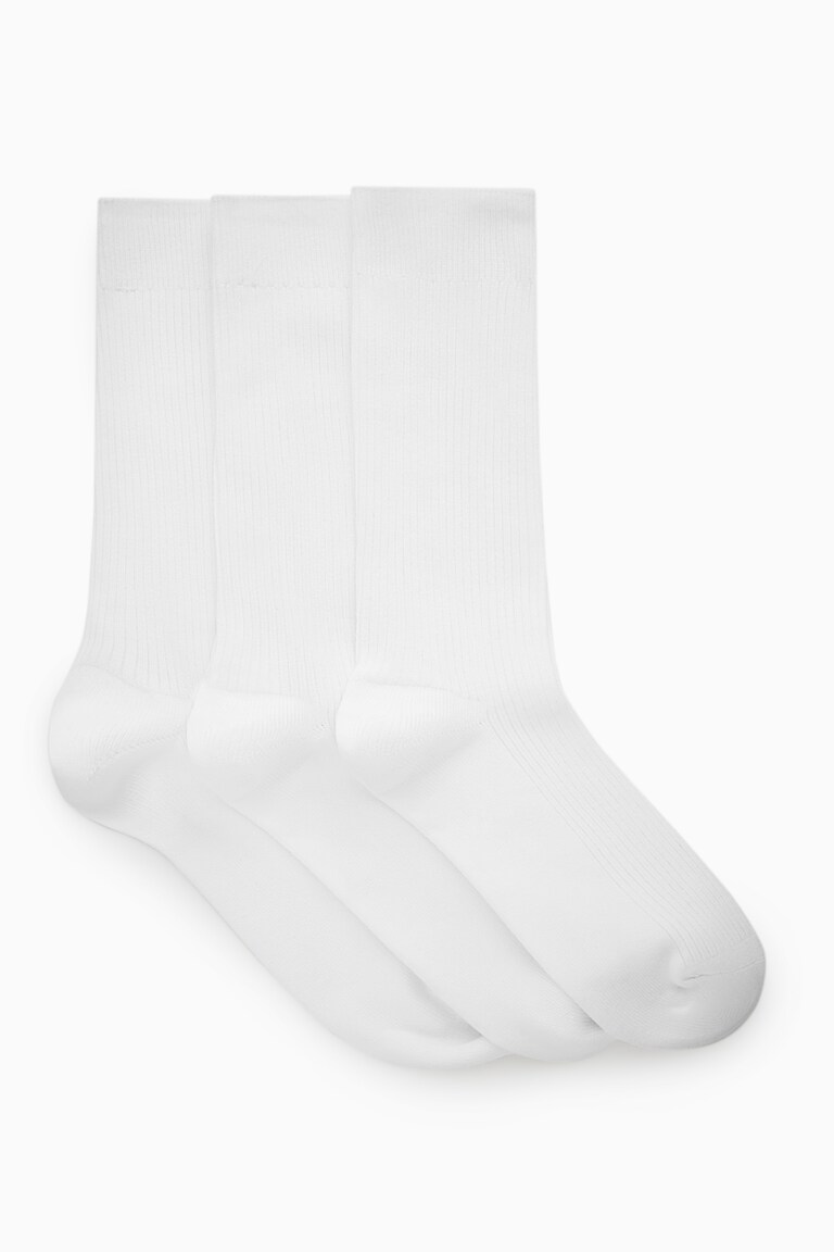3-PACK RIBBED SOCKS