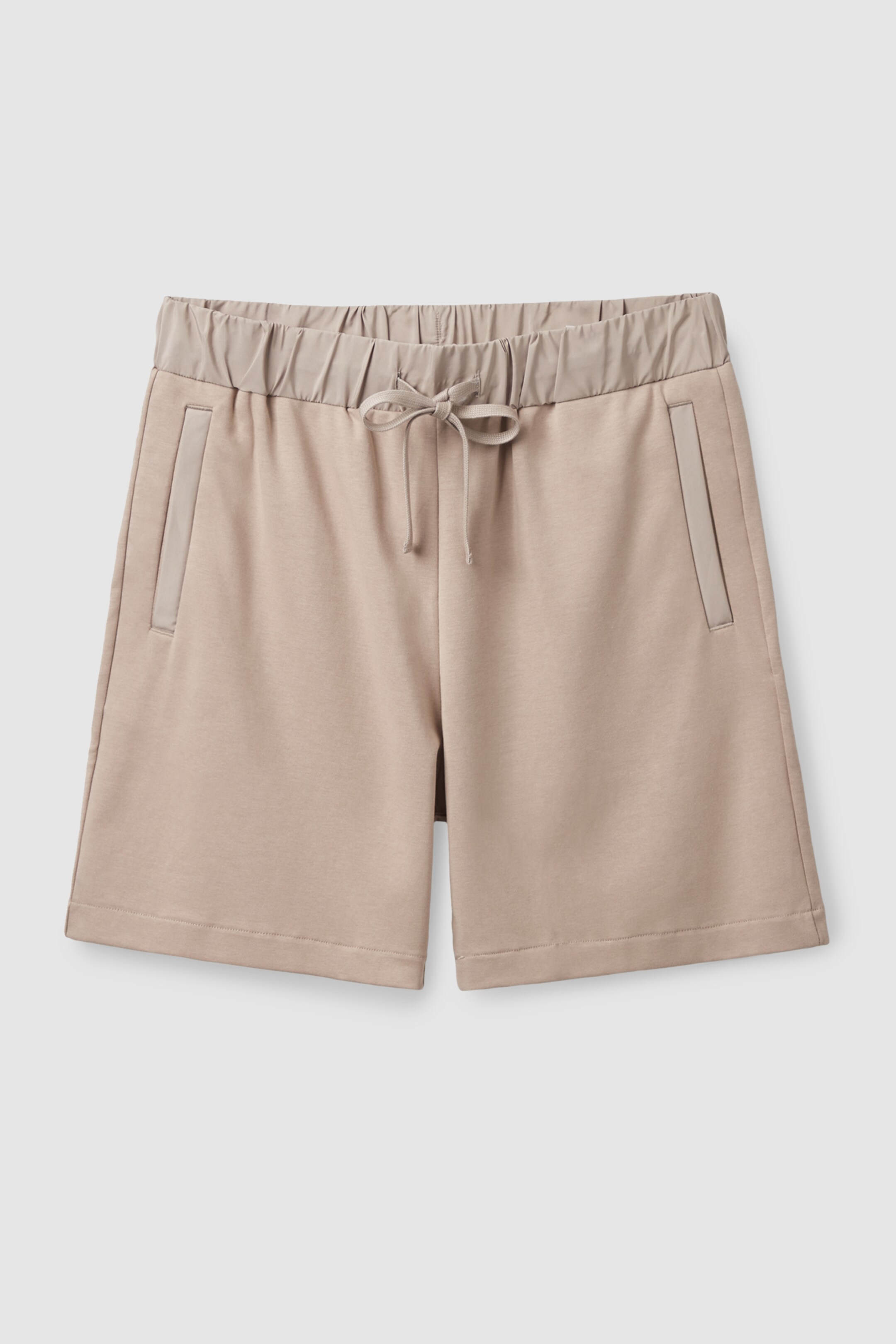 Front image of cos REGULAR-FIT DRAWSTRING SHORTS in beige