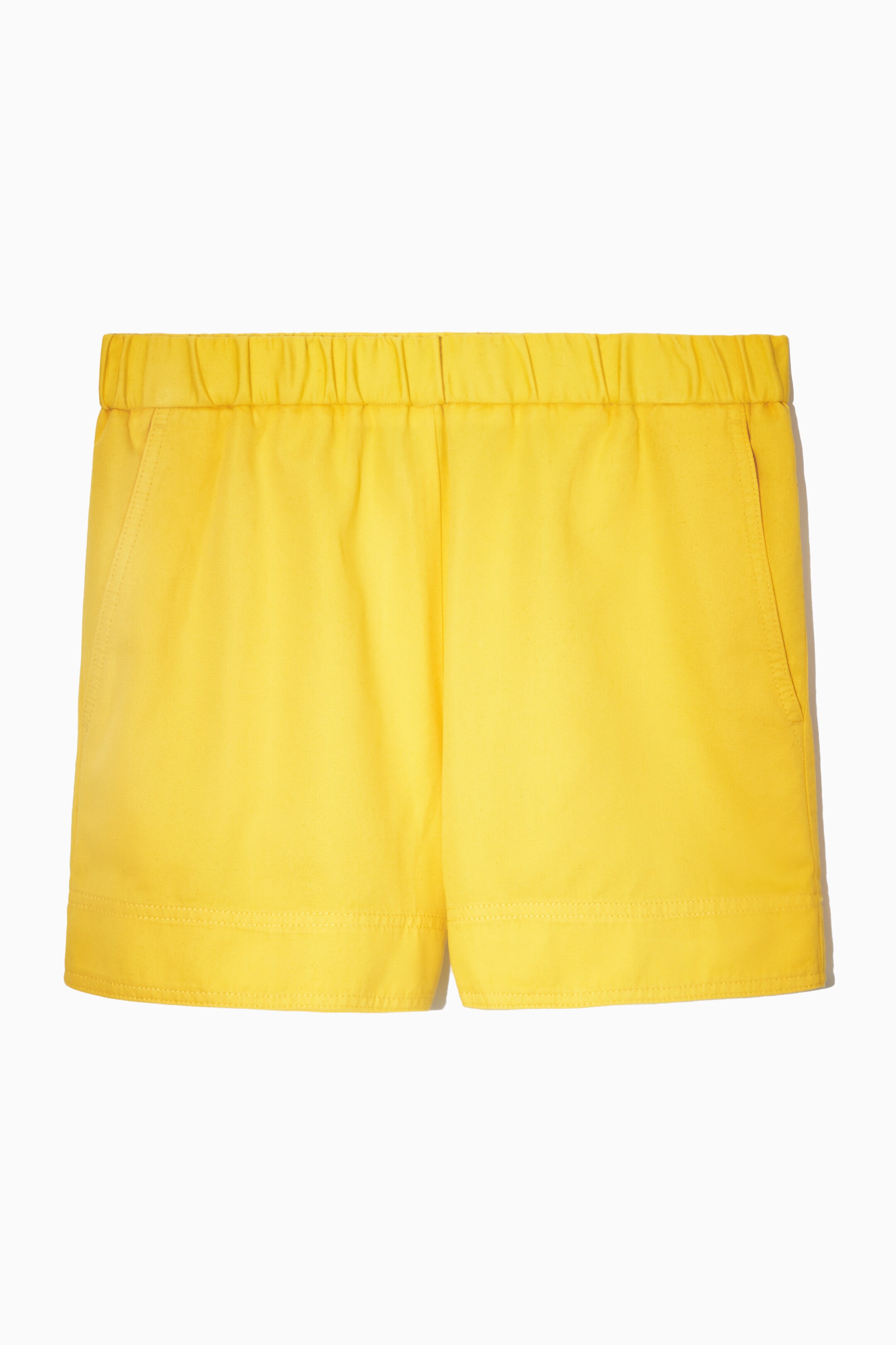 elasticated-twill-shorts-bright-yellow-women-cos-au