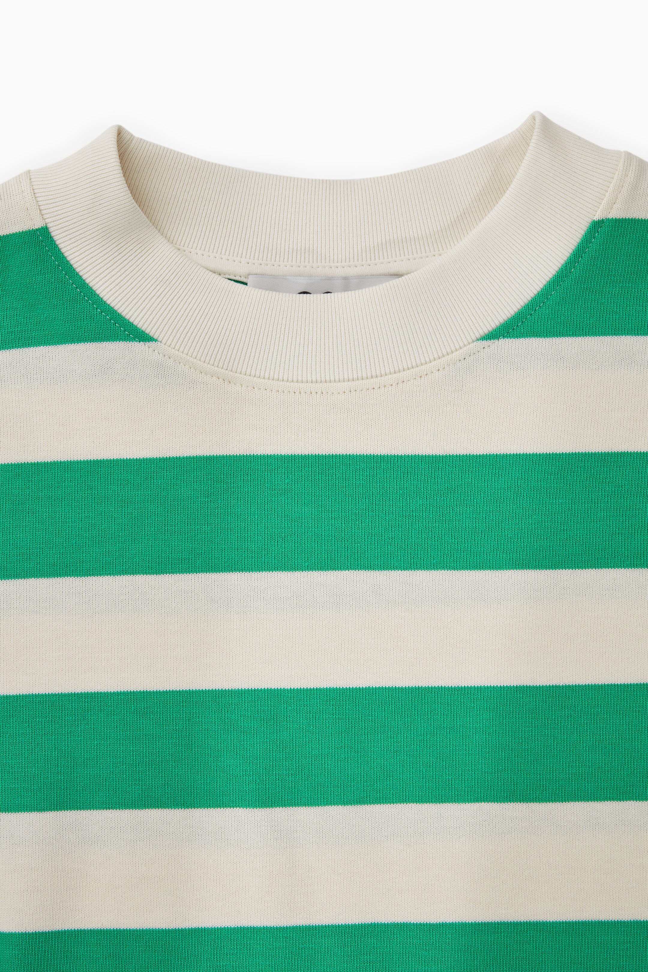 The high line t-shirt - WHITE / GREEN / STRIPED - women | COS AU