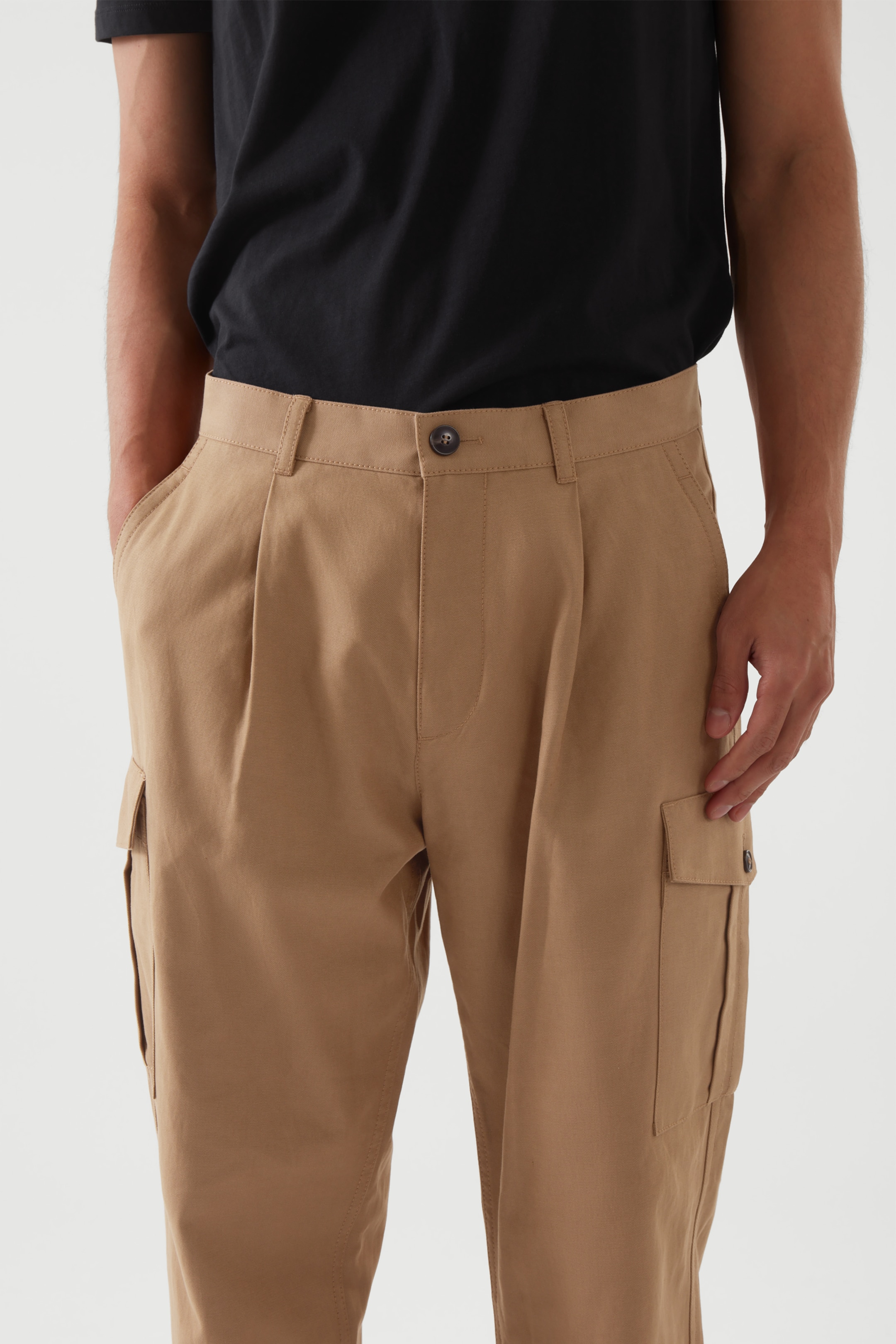 Relaxed-fit cargo pants - BEIGE - Men 