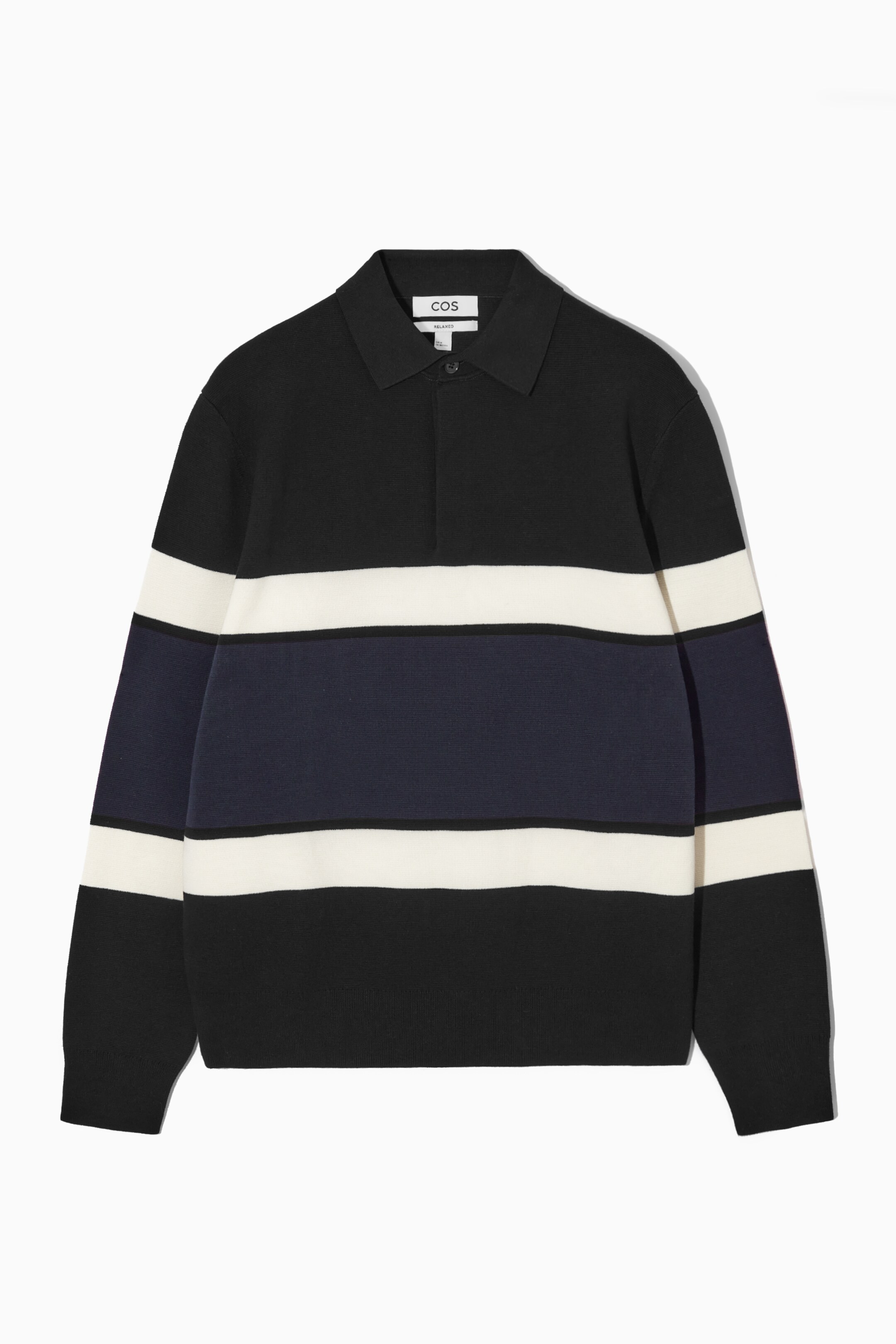 Striped polo shirt - BLACK / STRIPED - men | COS AU