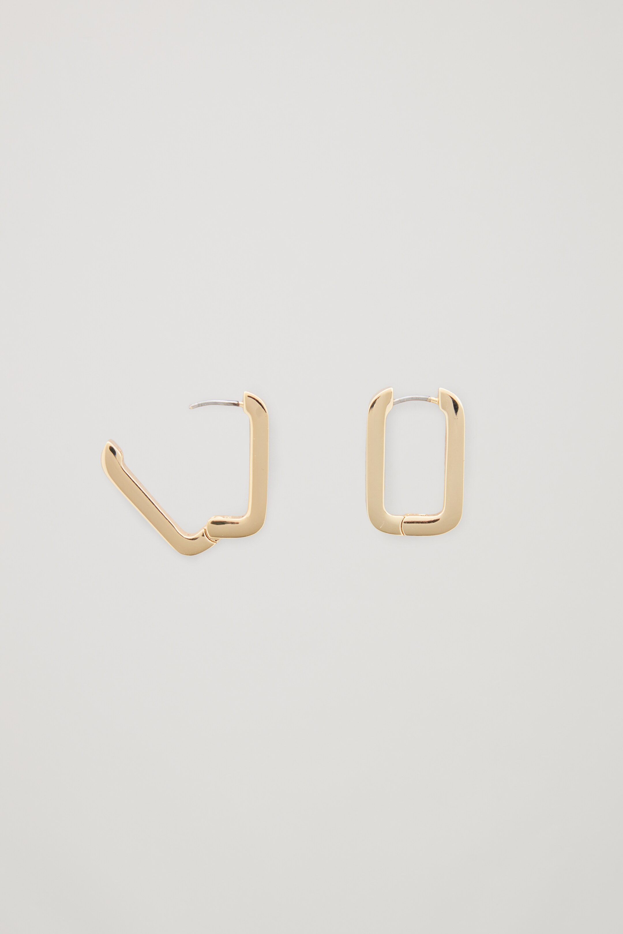 rectangular hoop earrings gold