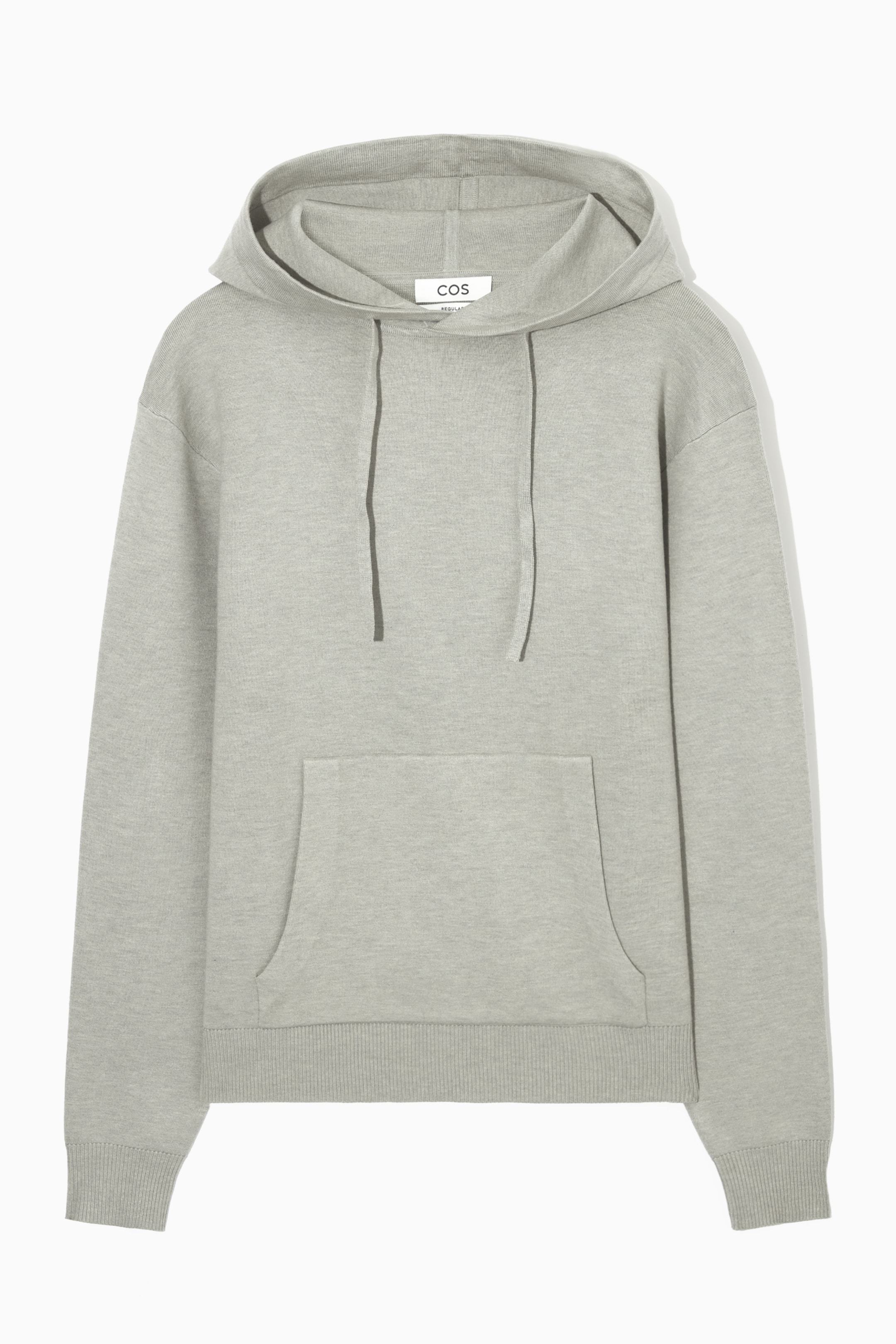 Relaxed-fit knitted hoodie - GREY - men | COS AU