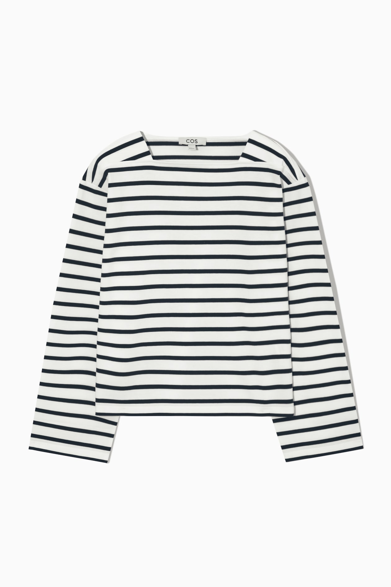 Long-sleeved striped t-shirt - NAVY / WHITE - women | COS AU