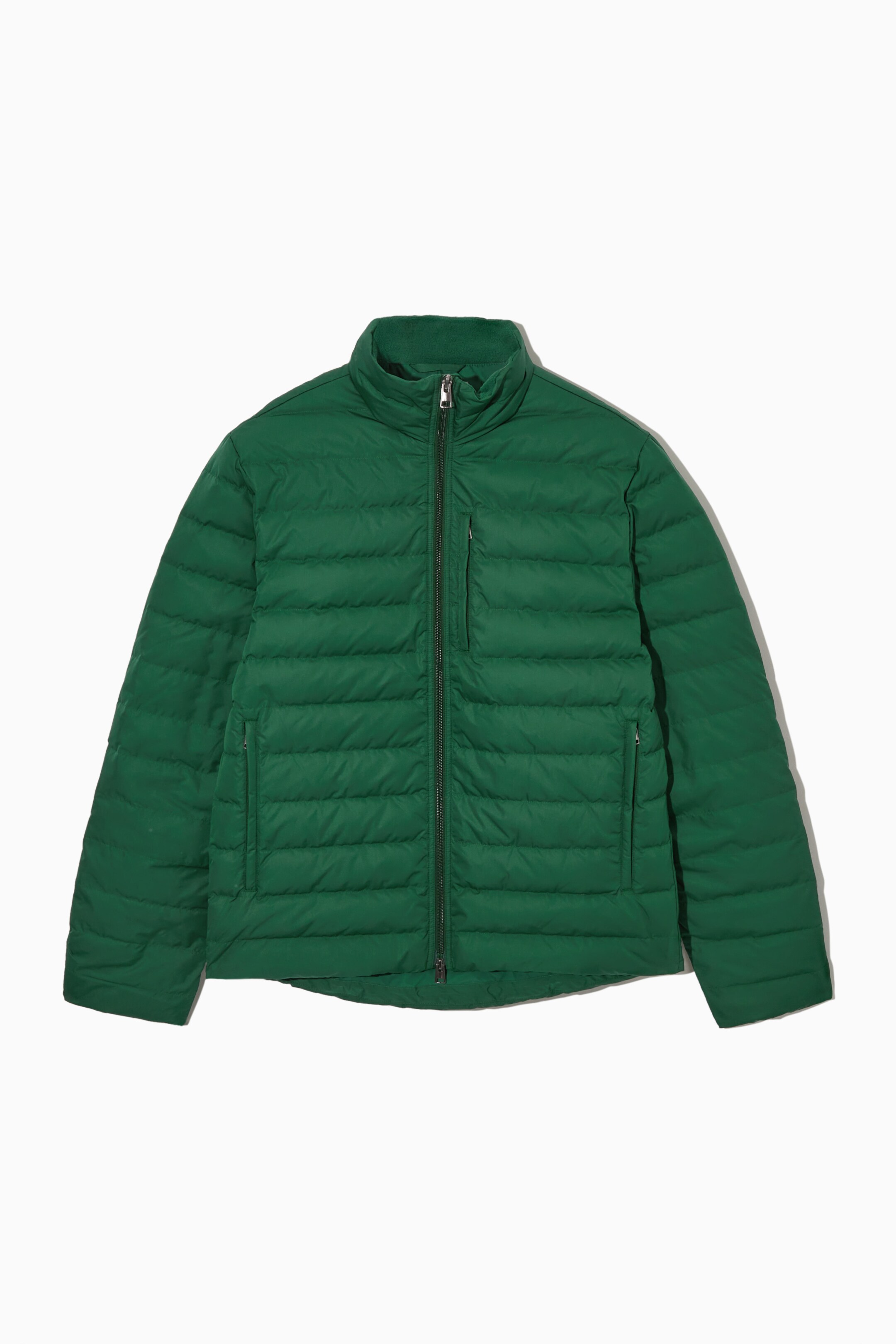 Short padded jacket - DARK GREEN - men | COS AU