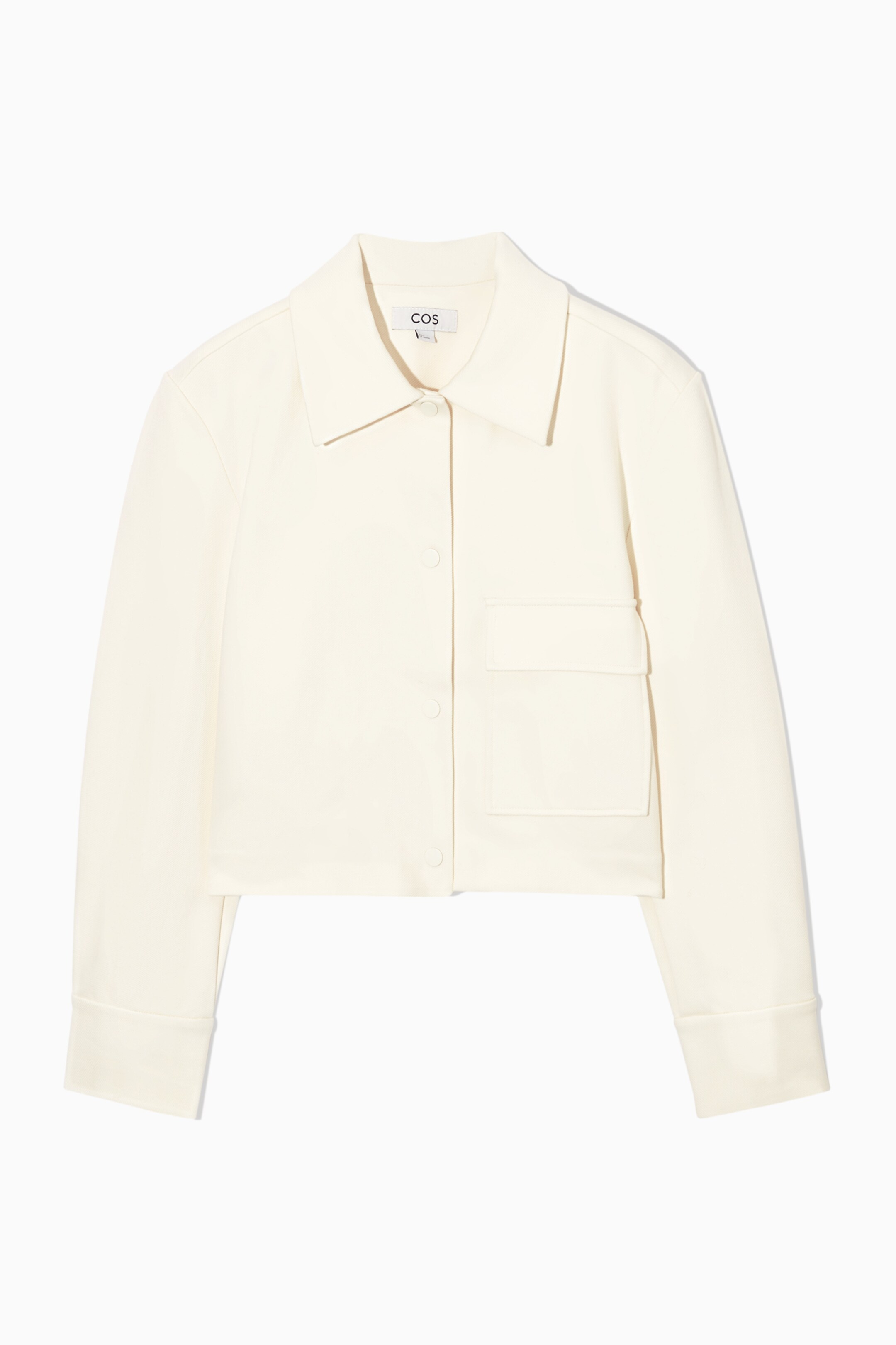 Cropped twill jacket - OFF-WHITE - women | COS AU