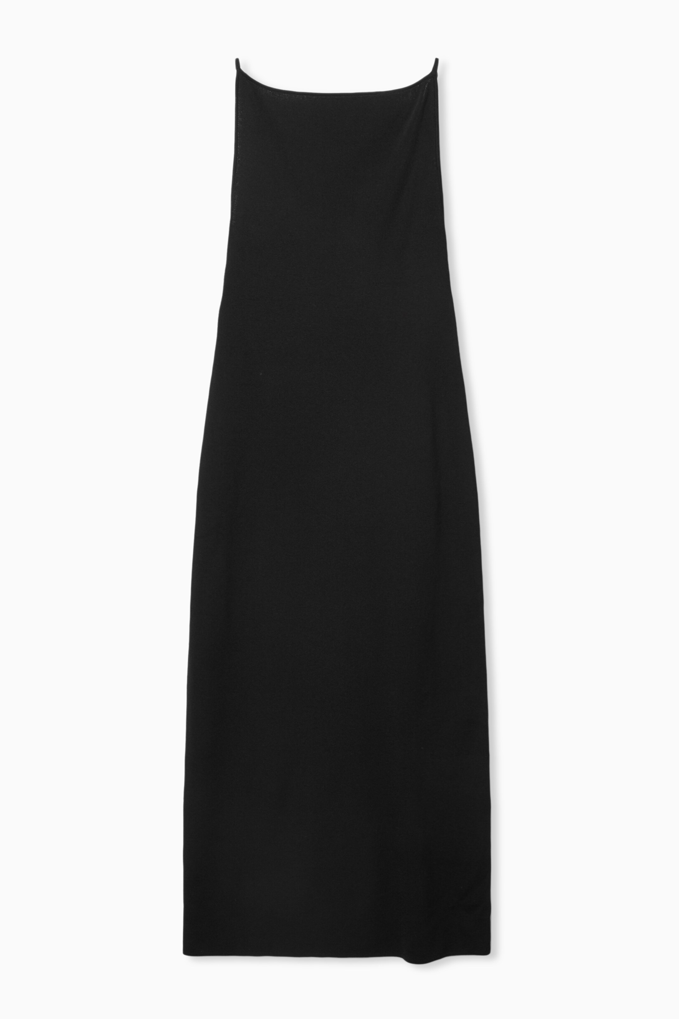 Backless knitted slip dress - Black 