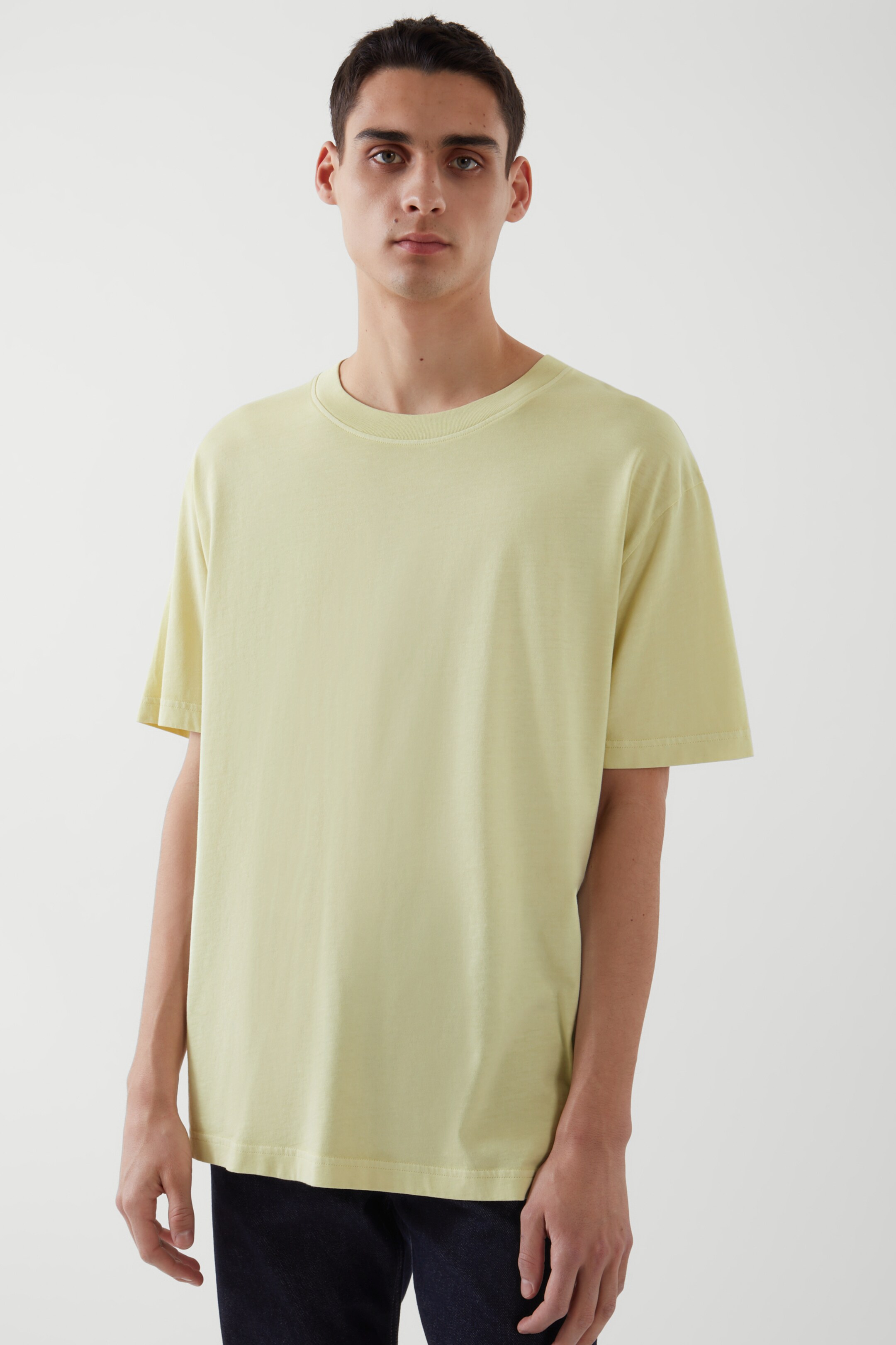 Front image of cos RELAXED-FIT T-SHIRT in LIGHT GREEN