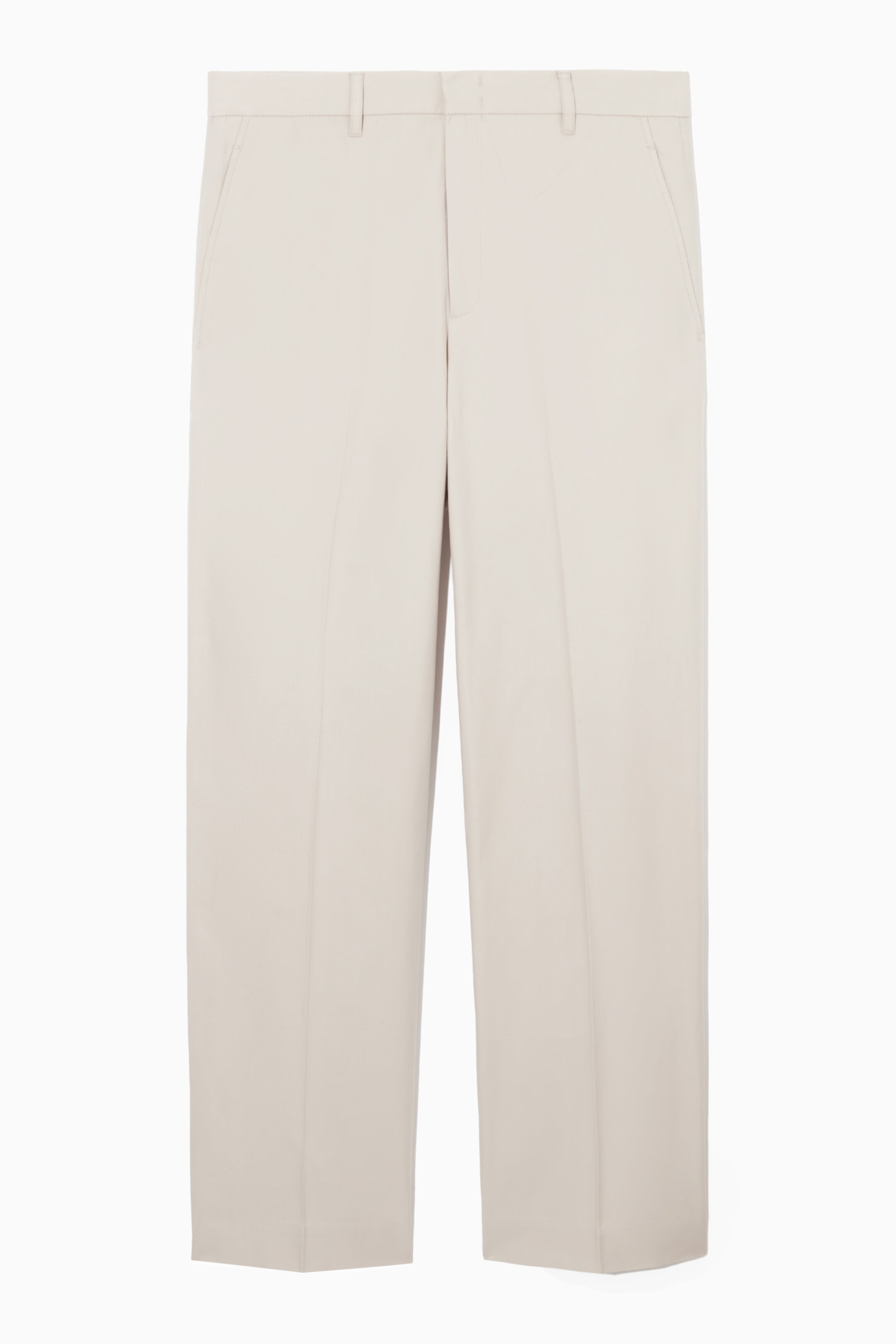 Straight-leg twill pants - LIGHT GREY - men | COS AU