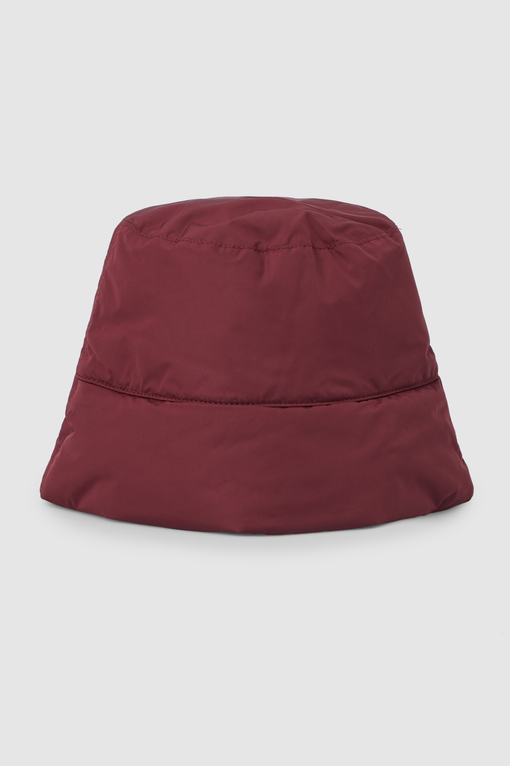 Front image of cos PADDED BUCKET HAT in BURGUNDY