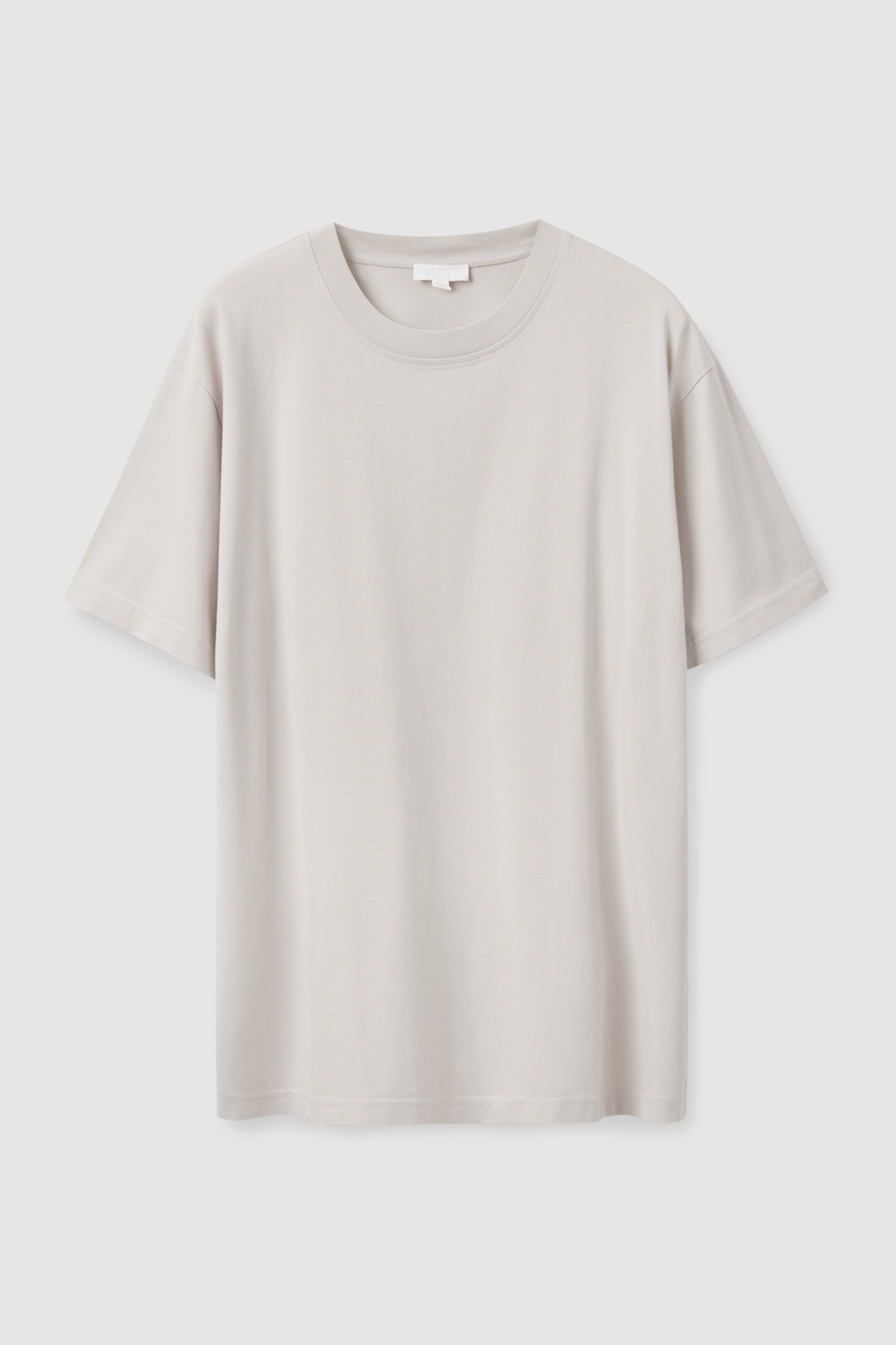 Front image of cos RELAXED-FIT MID-WEIGHT T-SHIRT in off-white