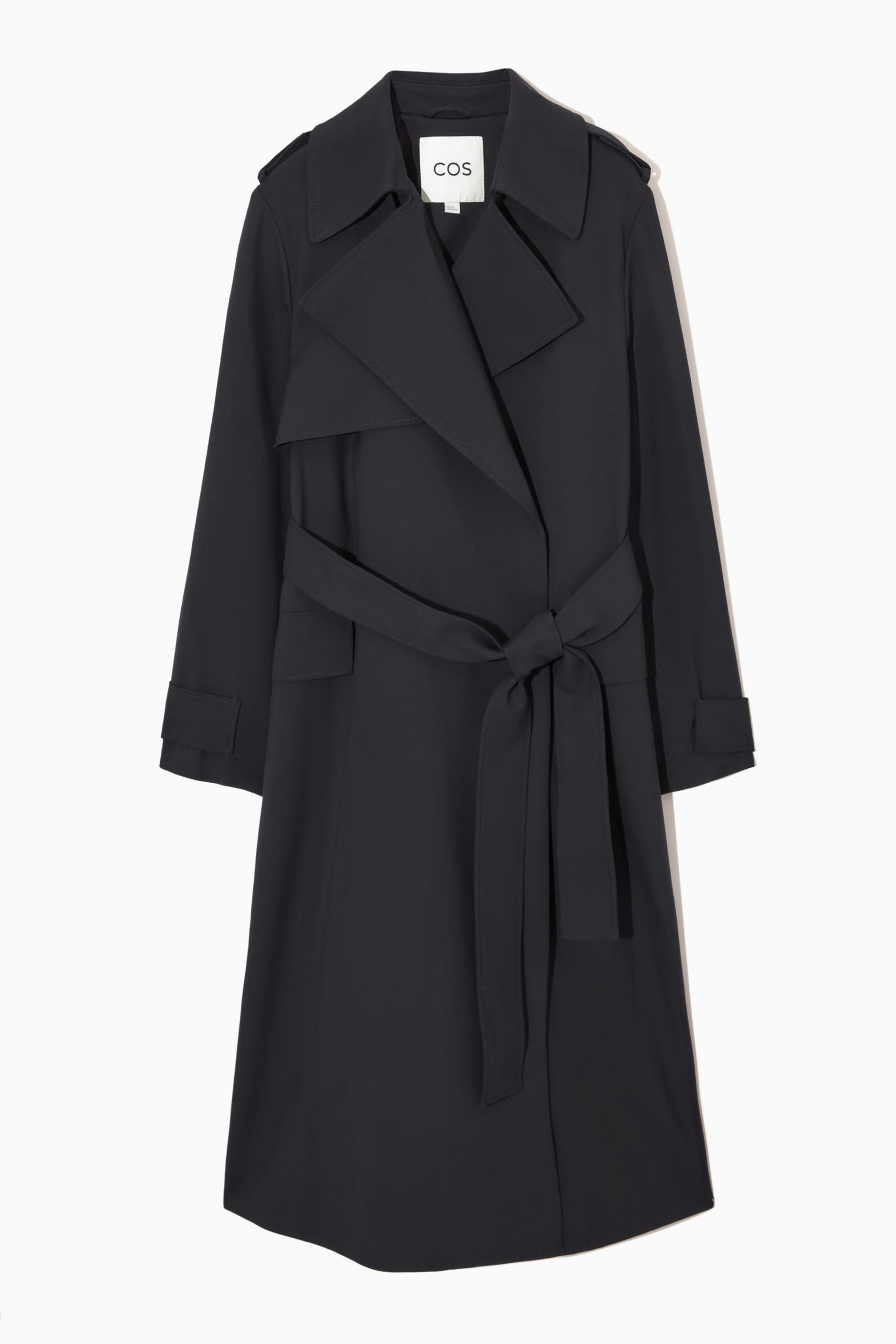 Double-breasted trench coat - navy - women | COS AU
