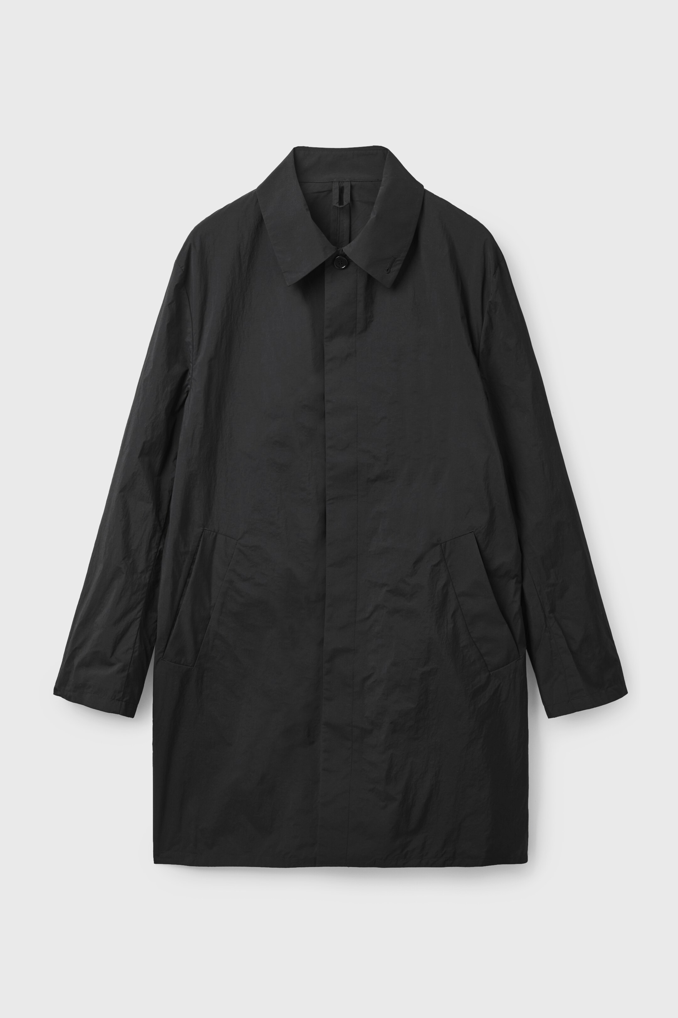 Front image of cos SINGLE-BREASTED CAR COAT in Black