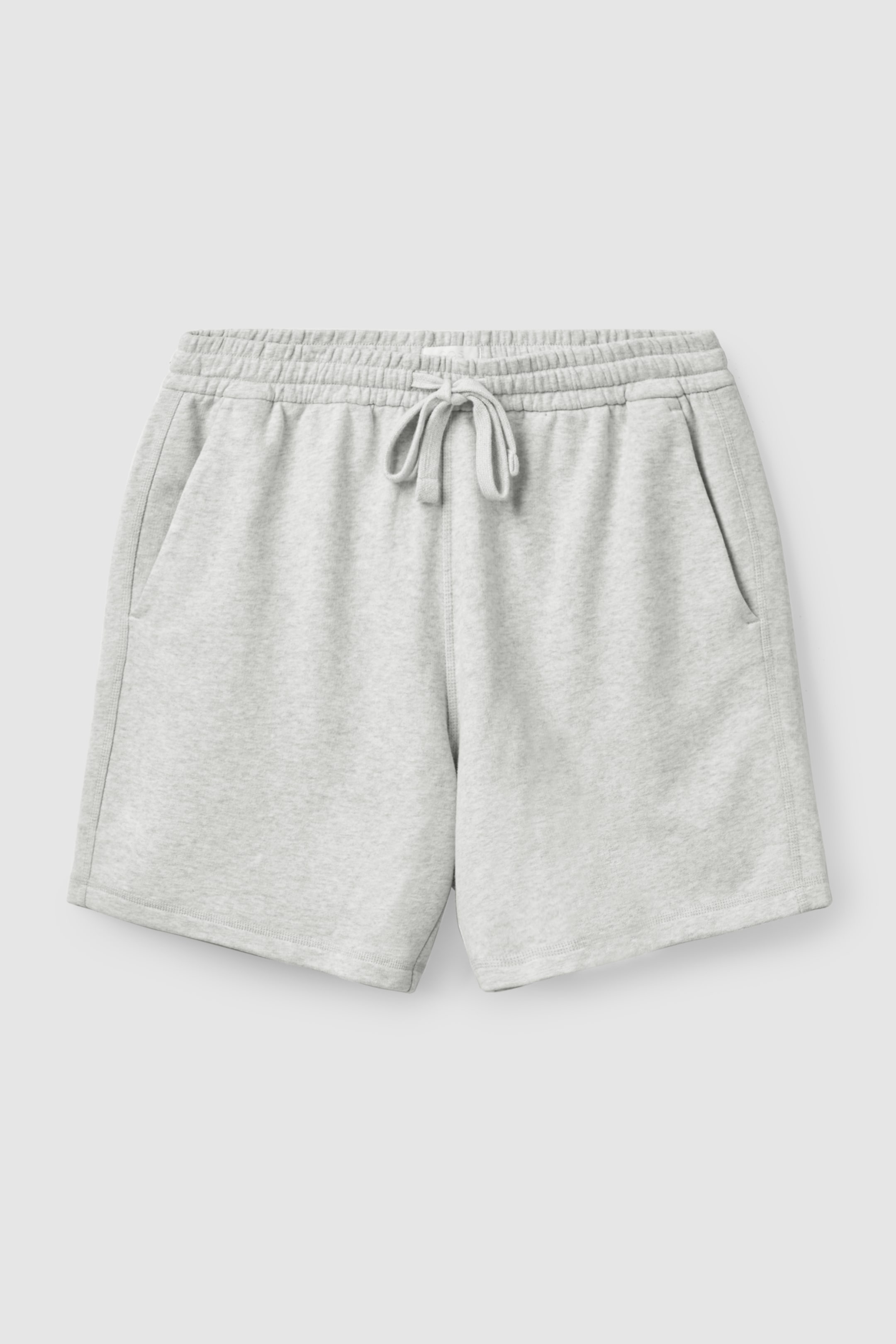 Front image of cos RELAXED-FIT SWEAT SHORTS in light grey