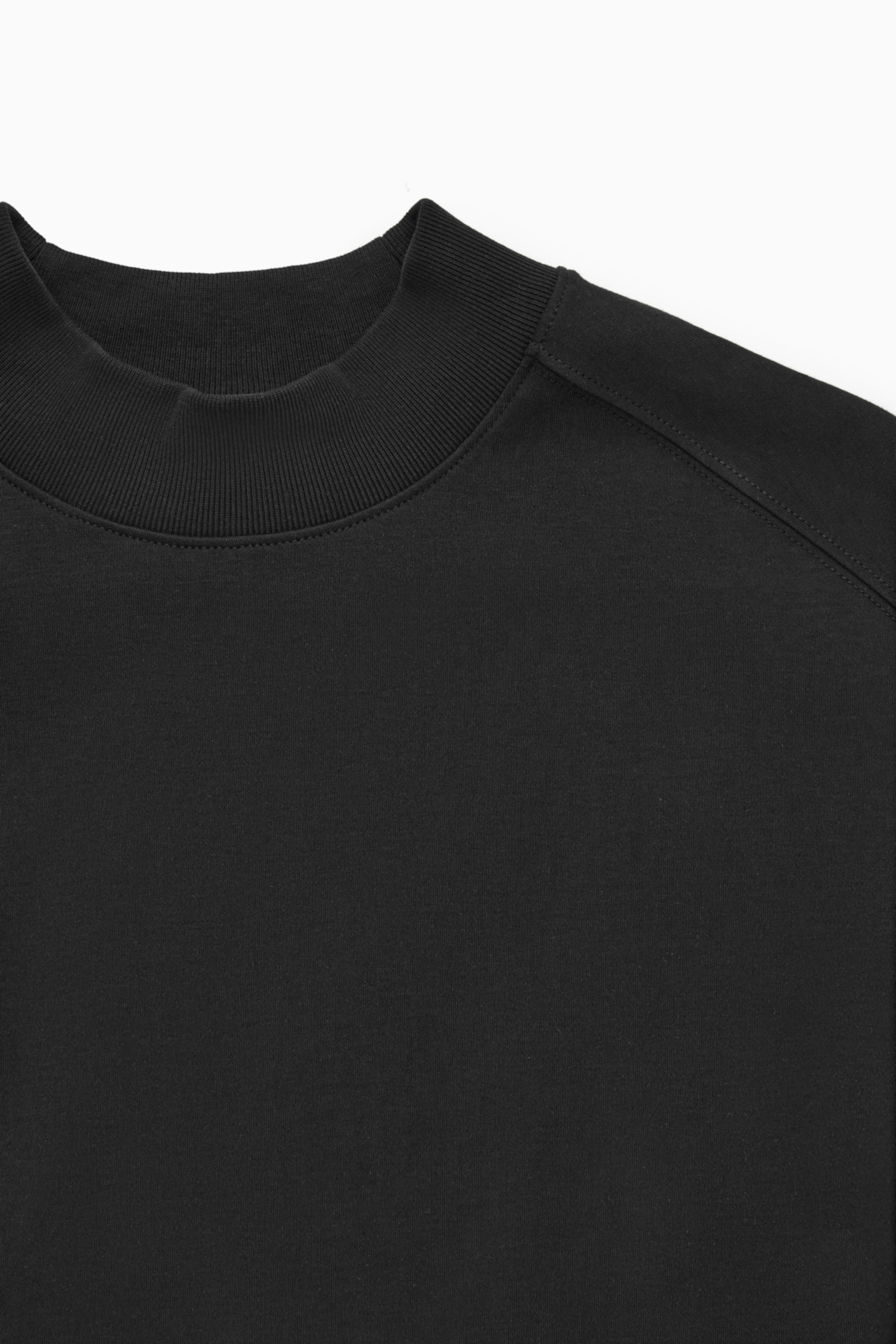 Waisted mock-neck t-shirt - BLACK - women | COS AU