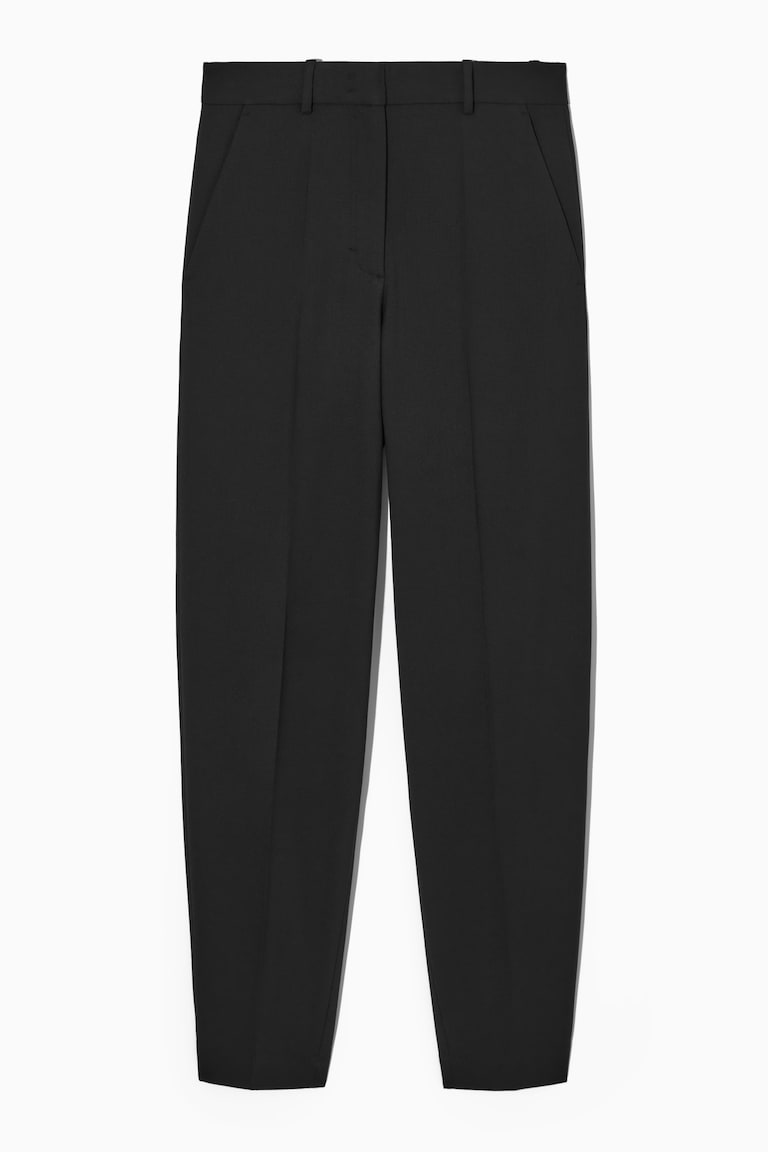 REGULAR-FIT TAPERED WOOL-BLEND PANTS