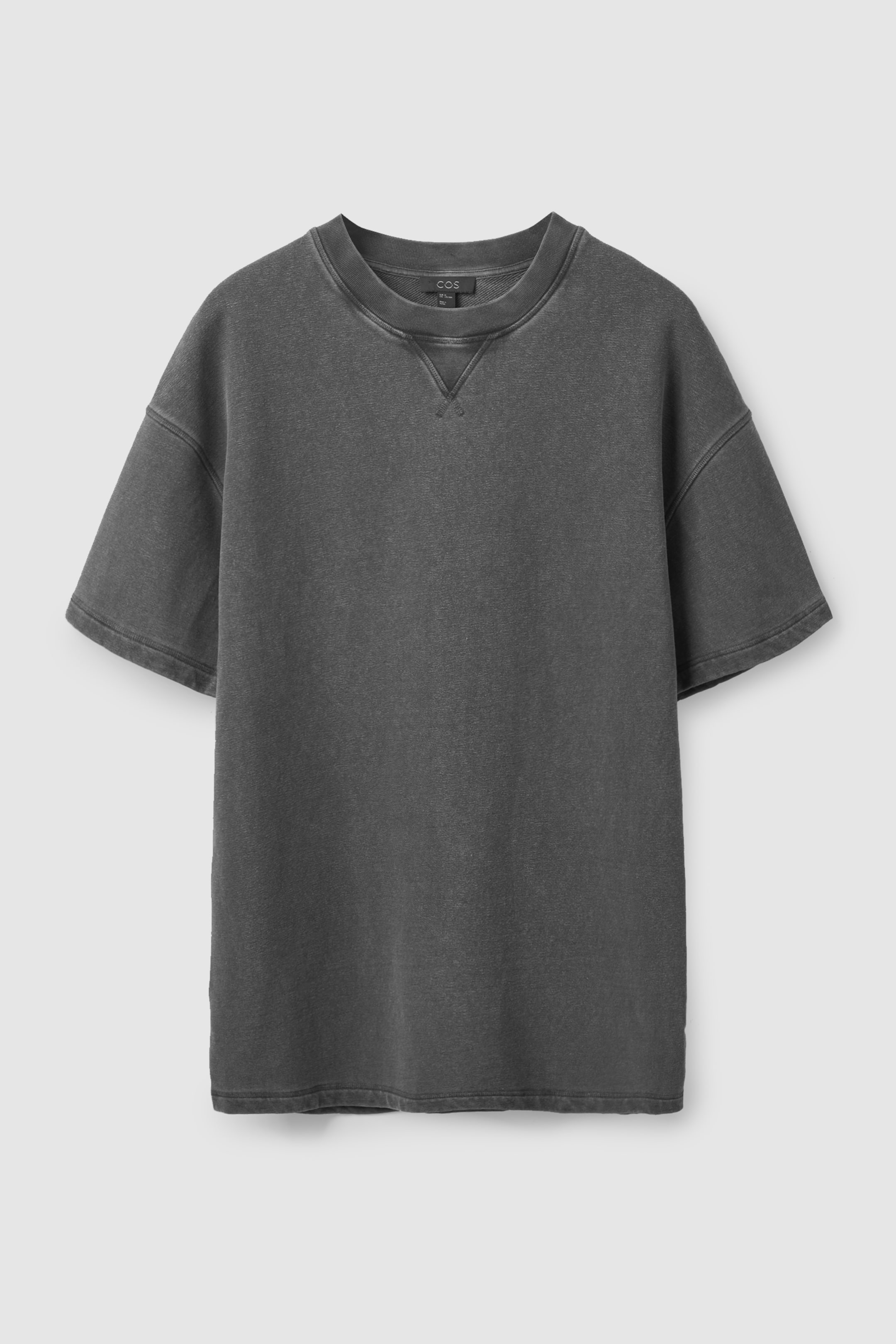 Oversized-fit sweat t-shirt - washed grey - men | COS AU