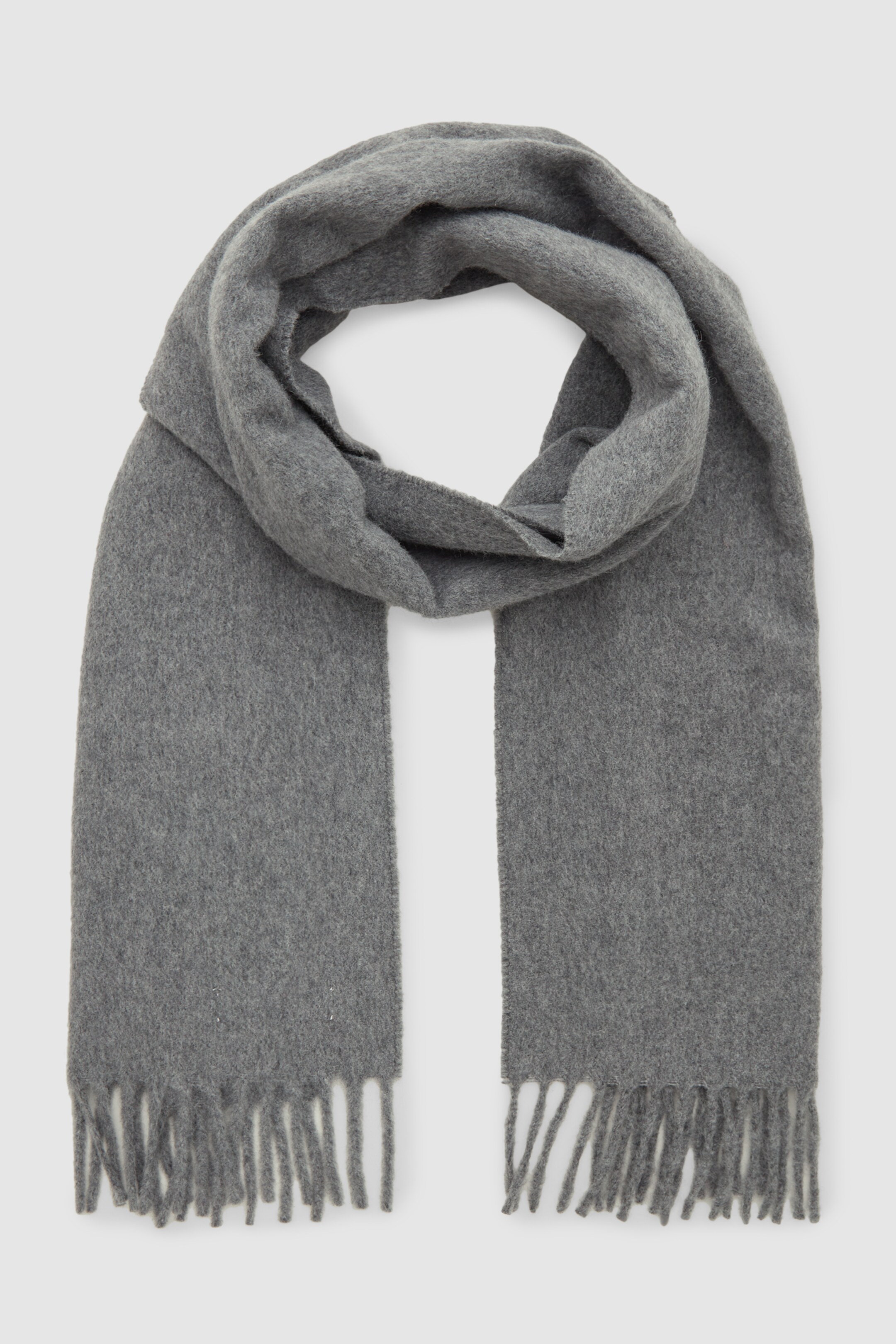 Front image of cos PURE CASHMERE SCARF in GREY