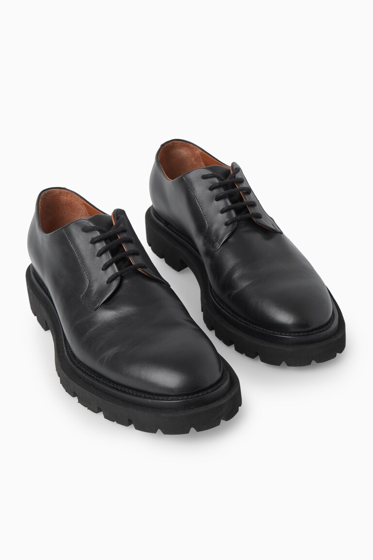 CHUNKY LEATHER DERBY SHOES