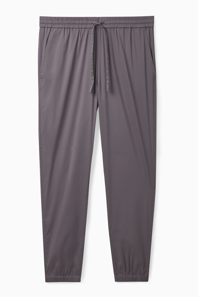 SLIM-FIT DRAWSTRING CUFFED PANTS