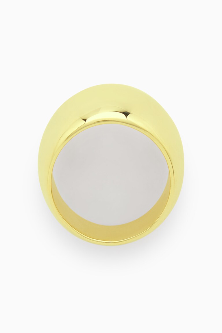 GOLD-PLATED DOME RING