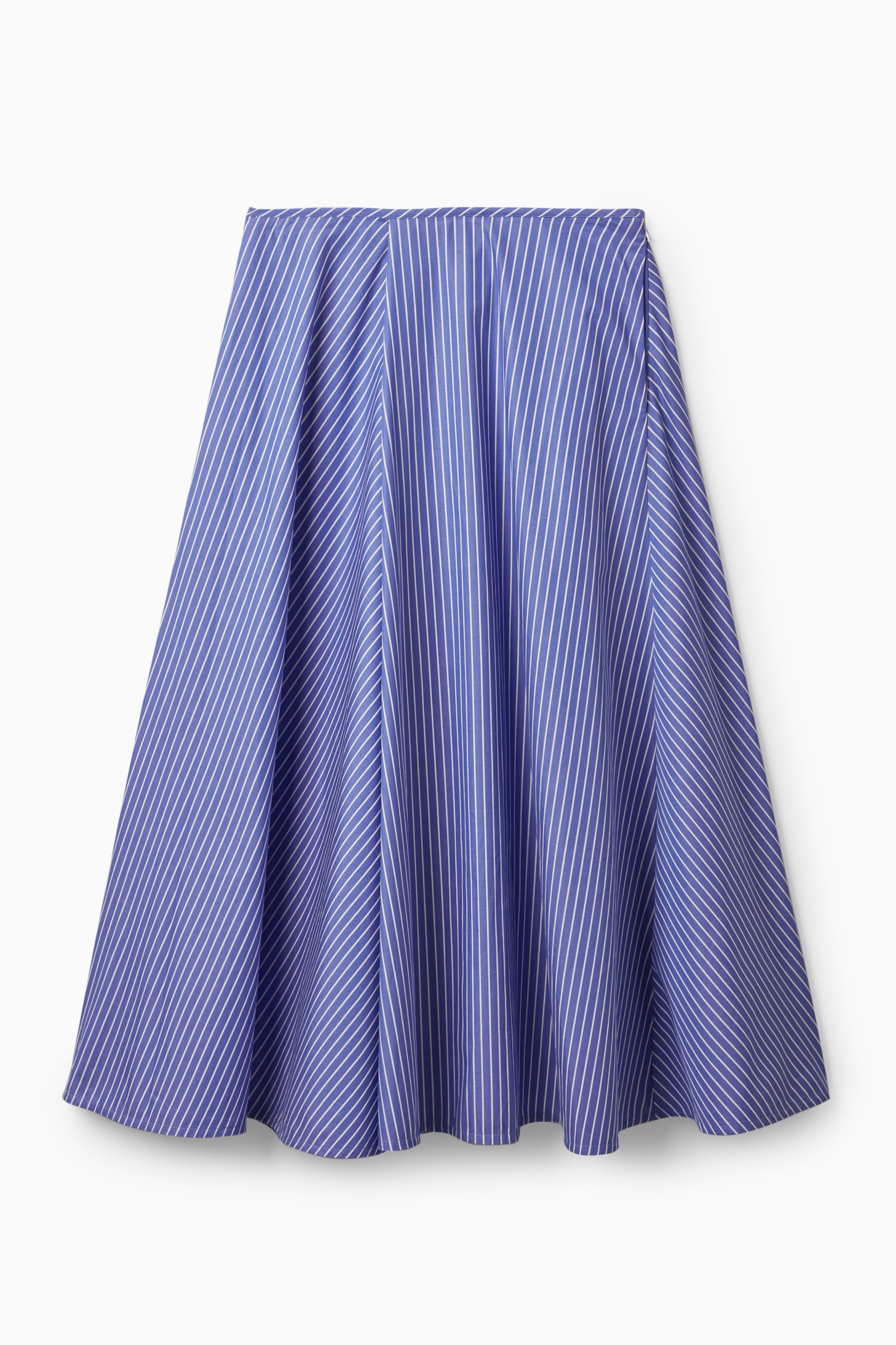 A-line striped midi skirt - LIGHT BLUE / WHITE - women COS AU