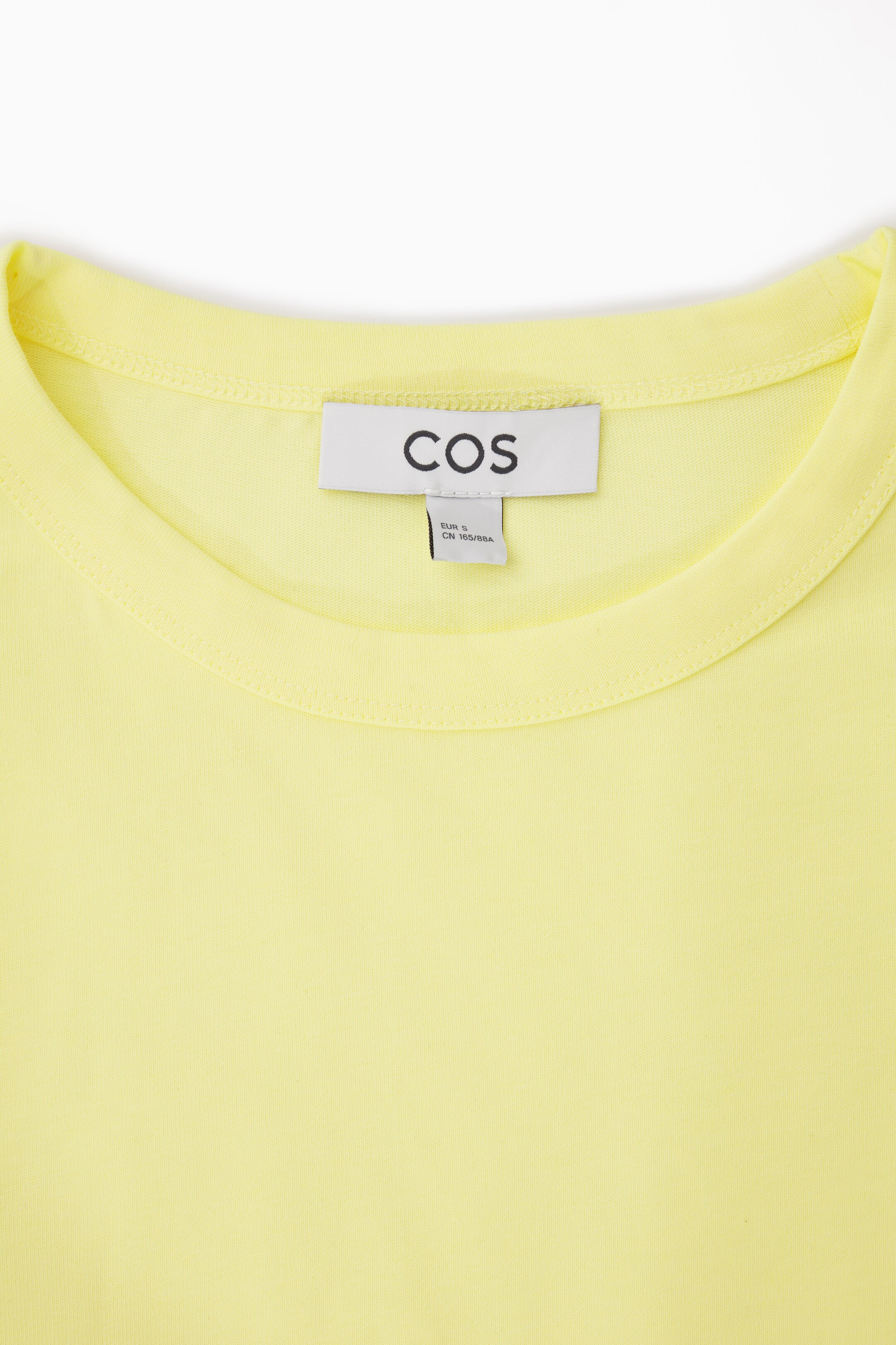 Yellow Jersey Polo Collar Curve Hem Crop Top