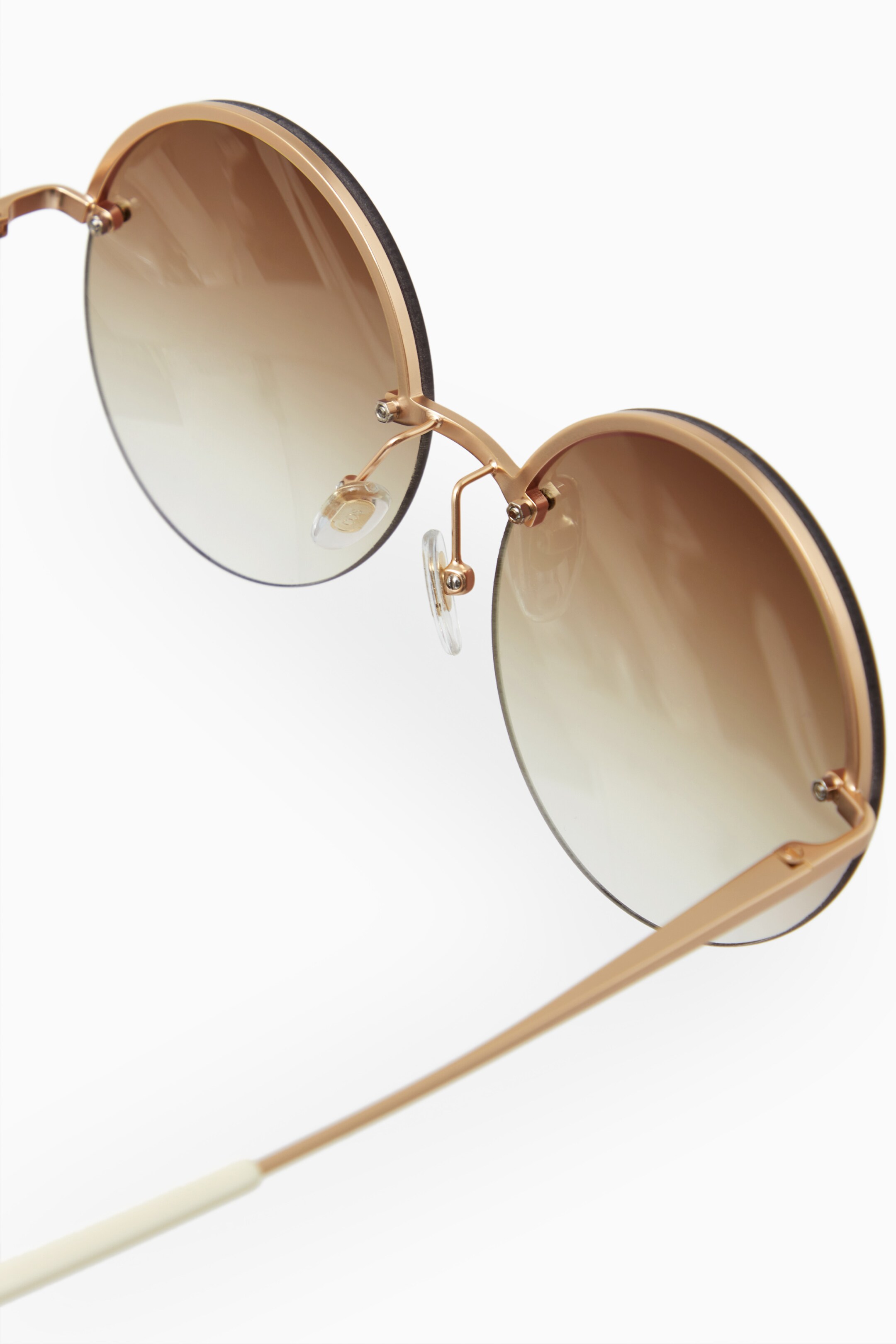 Rose Gold Round Sunglasses