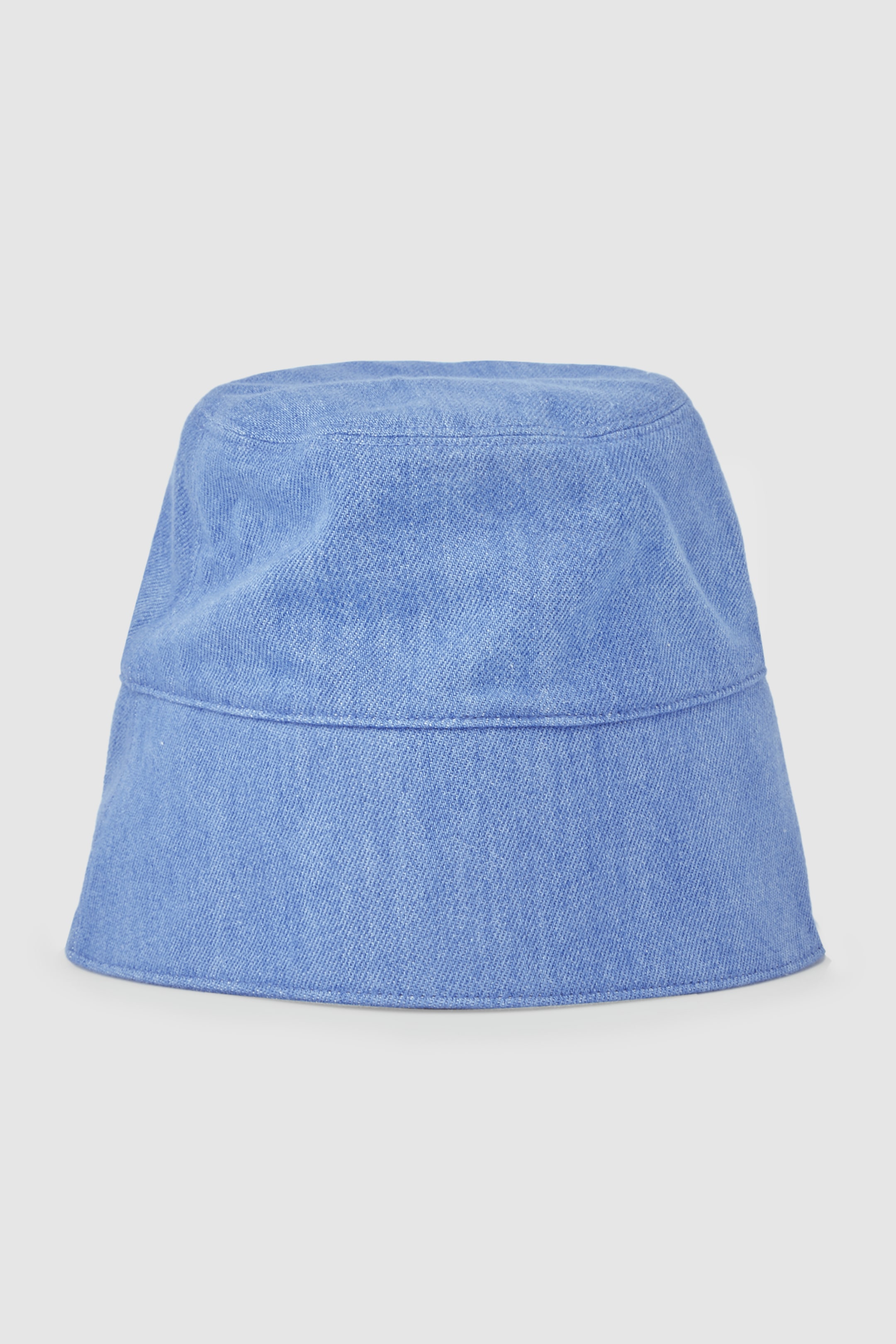 Front image of cos FOLD-UP DENIM BUCKET HAT in blue