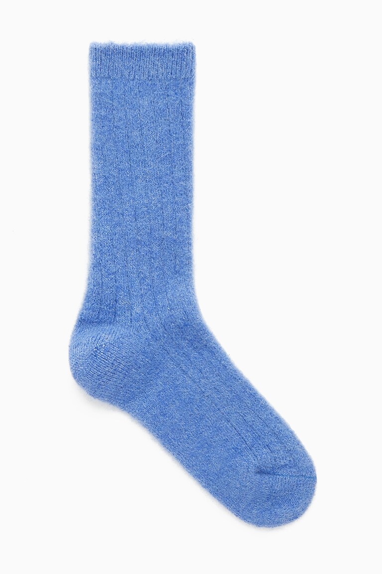 RIBBED MOHAIR SOCKS