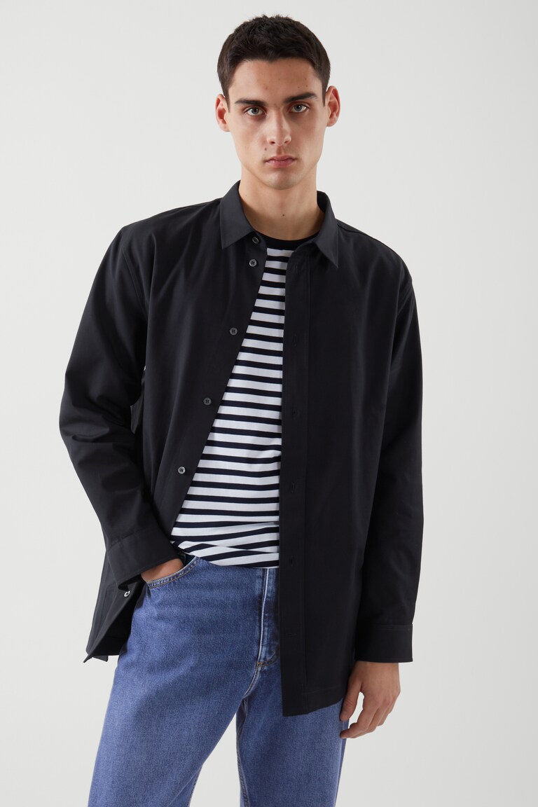 RELAXED-FIT CONTRAST-PANEL SHIRT