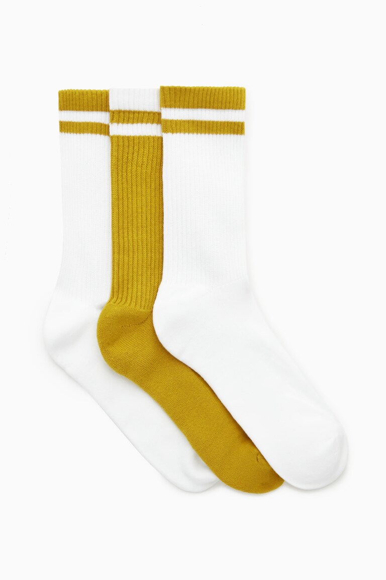 3-PACK RIBBED SPORTS SOCKS