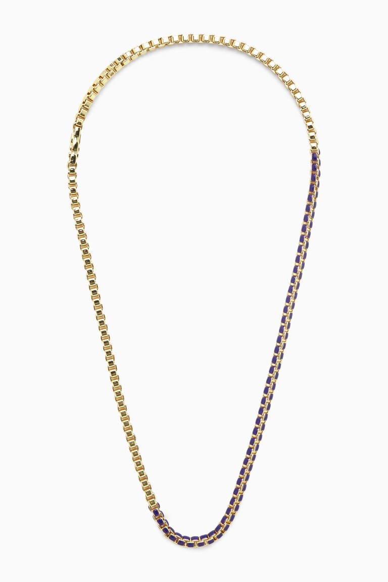 COATED BOX-CHAIN NECKLACE