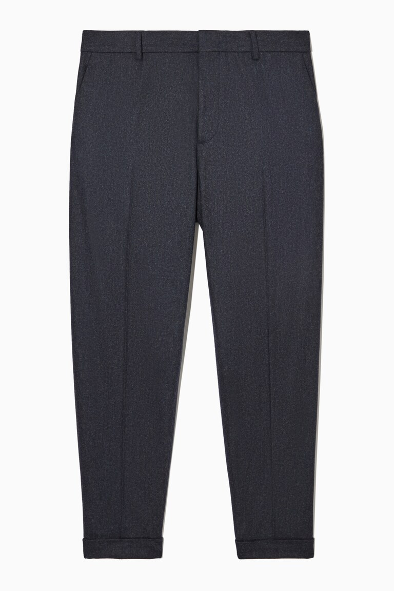 TAPERED WOOL PANTS