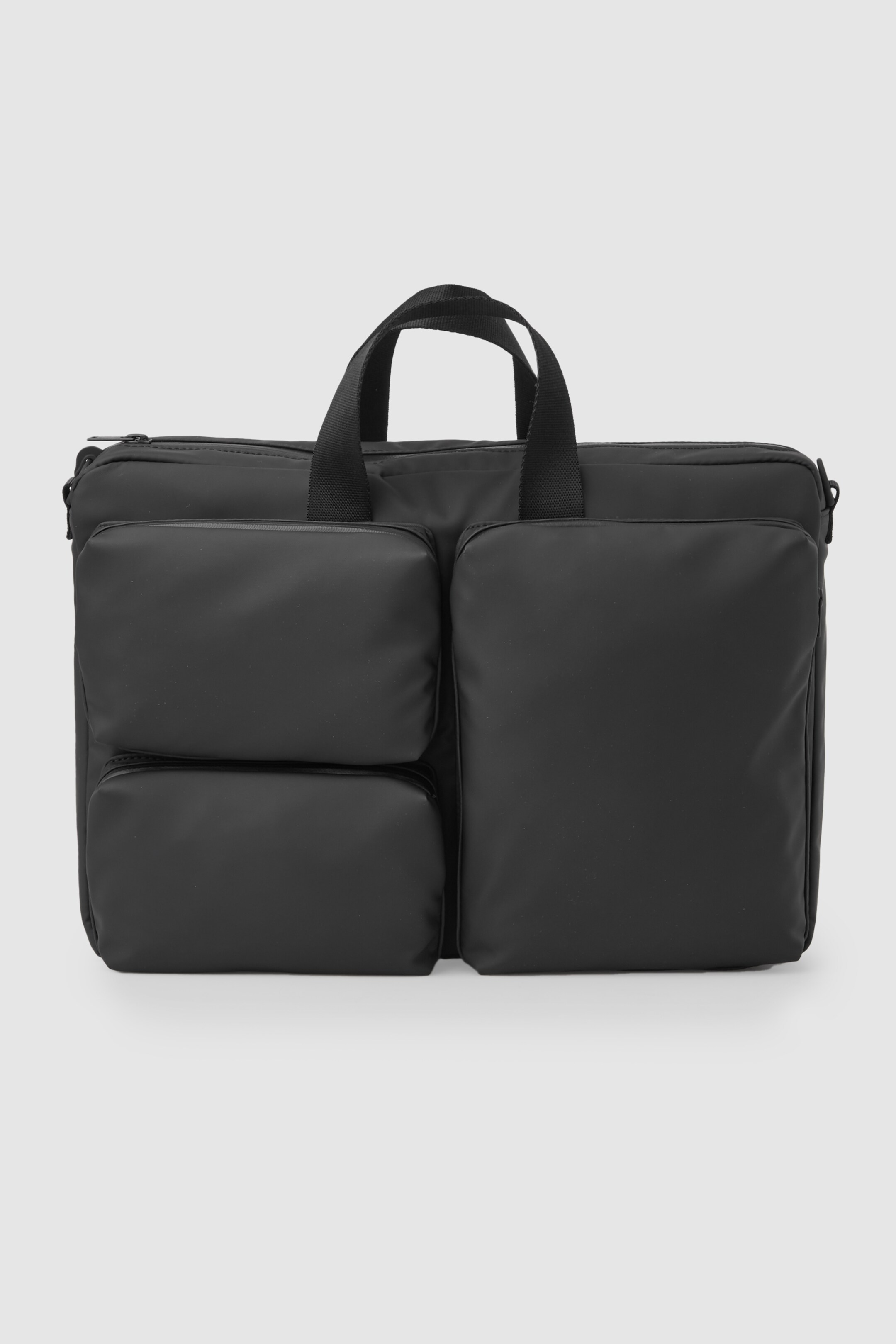 Front image of cos NYLON BRIEFCASE in BLACK
